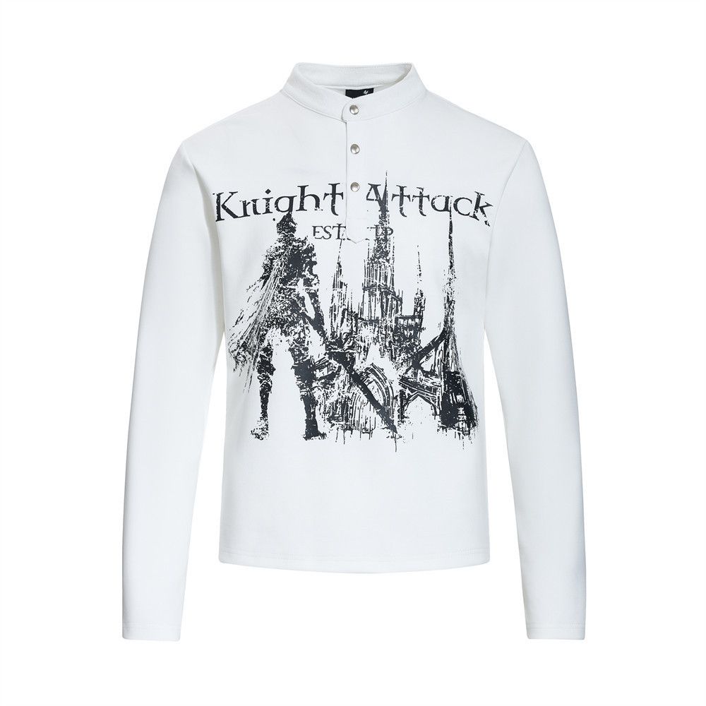 Vintage Men S Casual Trendy Anime Print Long Sleeved T Shirt Hoodie, Sweatshirt | PodTeesHub.com