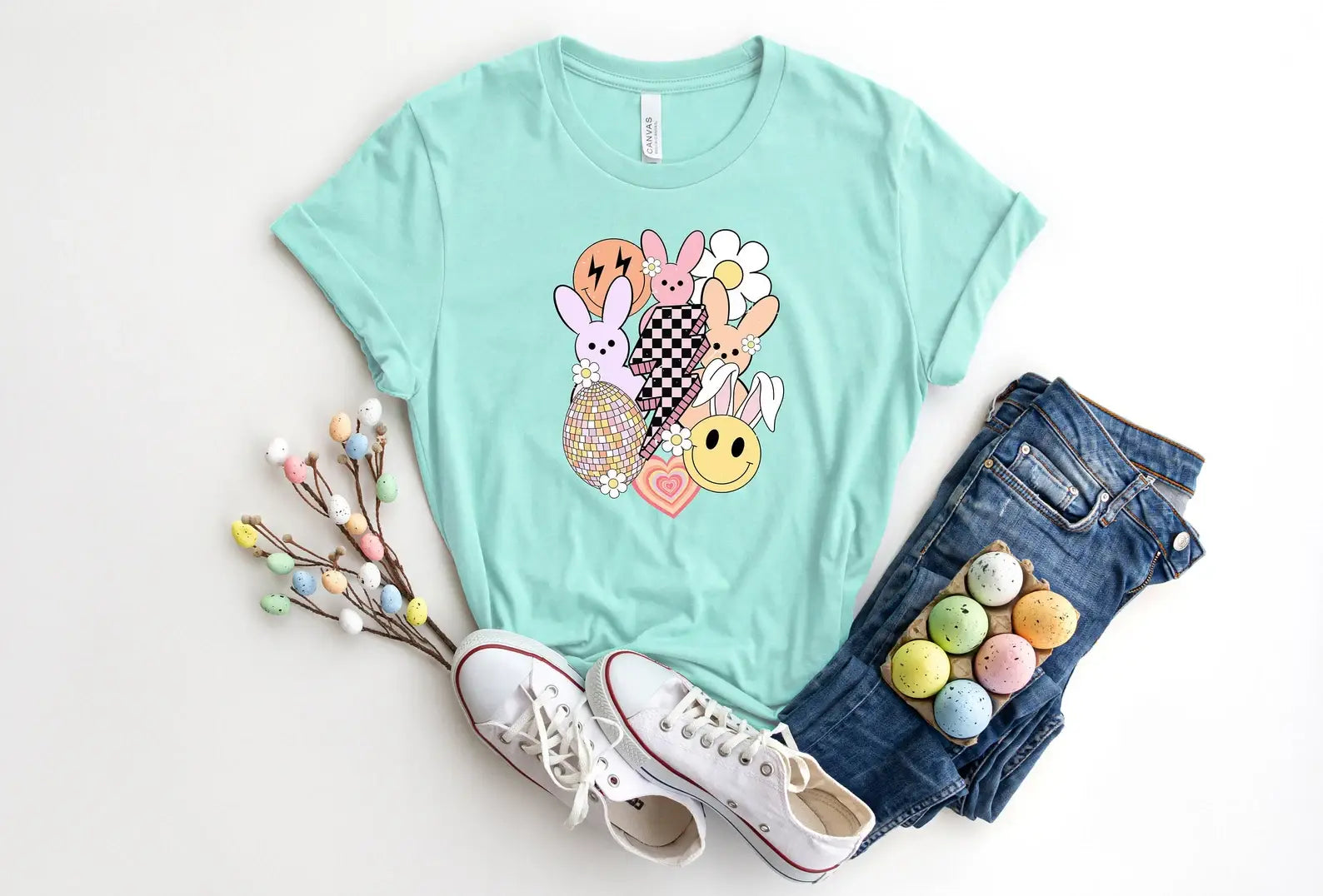 Bunny Egg Shirt Hoodie, Sweatshirt | PodTeesHub.com
