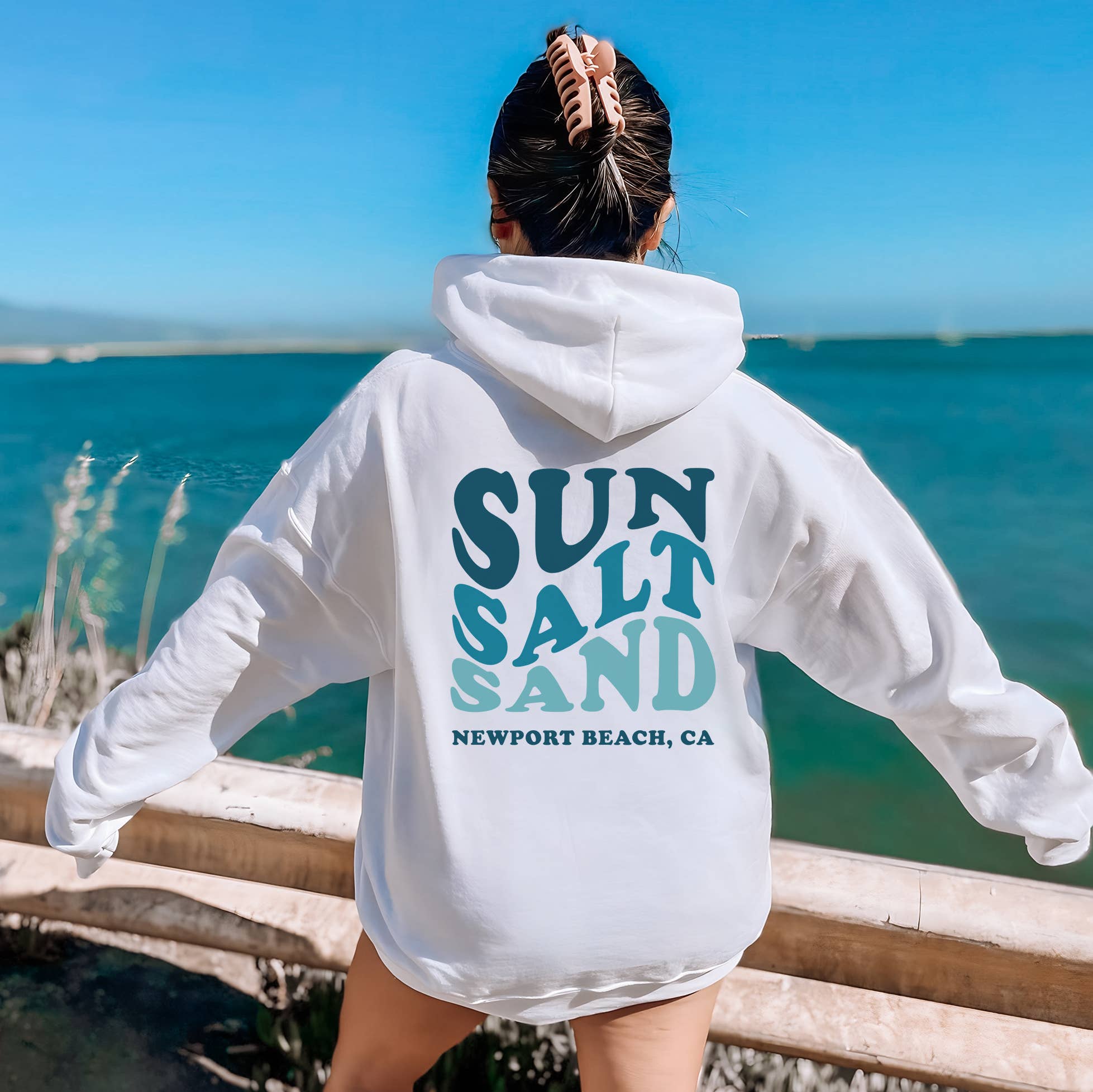 Customizable Sun Salt Sand Hoodie | Sizes S-2XL T-Shirts, Sweatshirt | PodTeesHub.com
