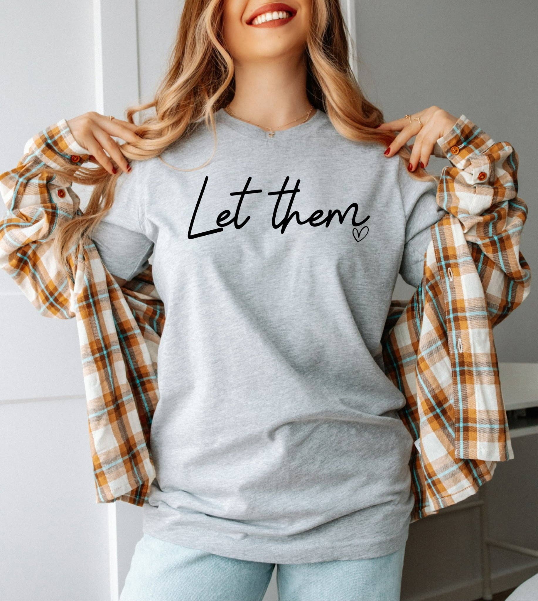Christian Top Selling Let Them Grey Tultex Faith Graphic Tee Hoodie, Sweatshirt | PodTeesHub.com
