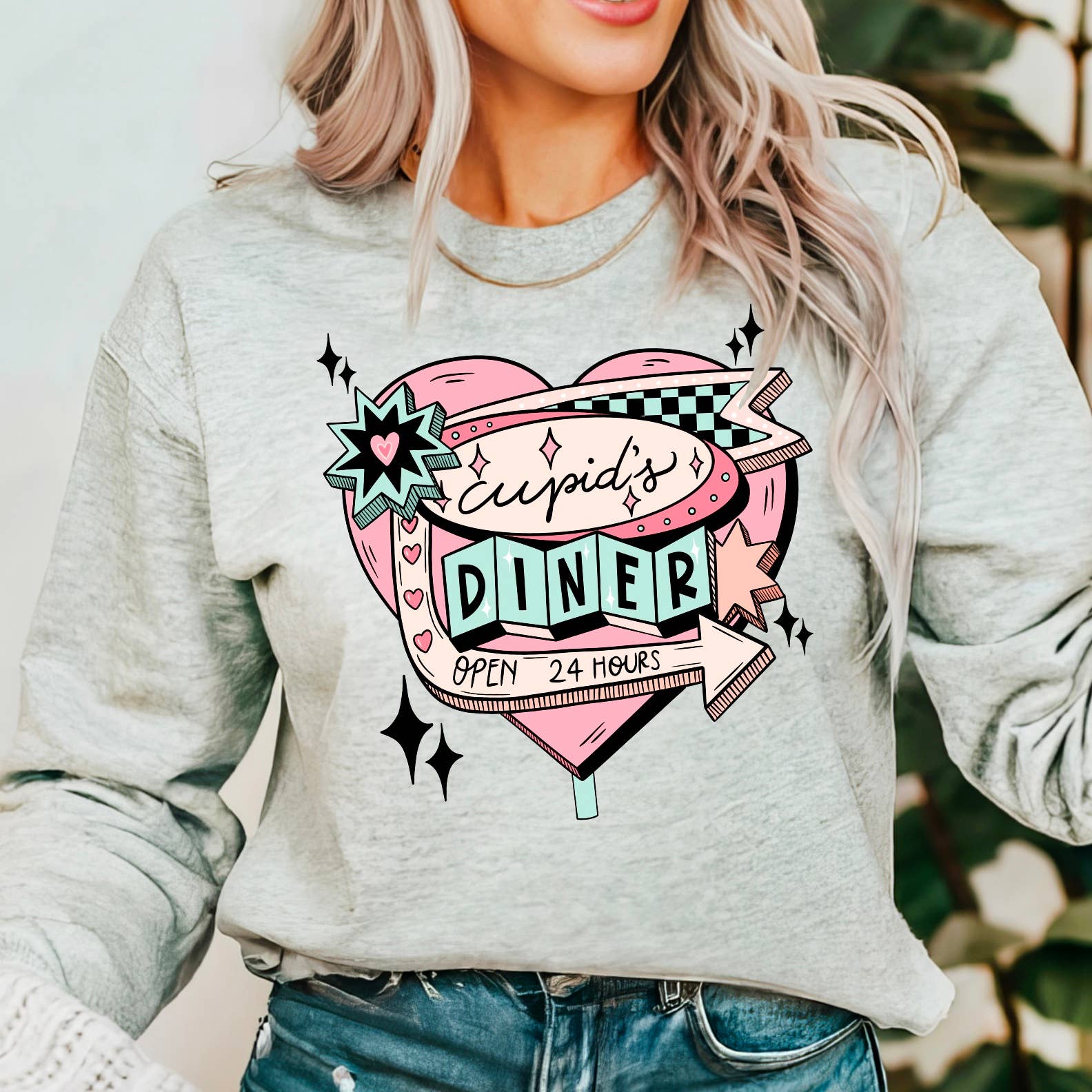 Valentine's Day Sweatshirt  | Women's Sweatshirt | V-Day T-Shirts, Hoodie | PodTeesHub.com