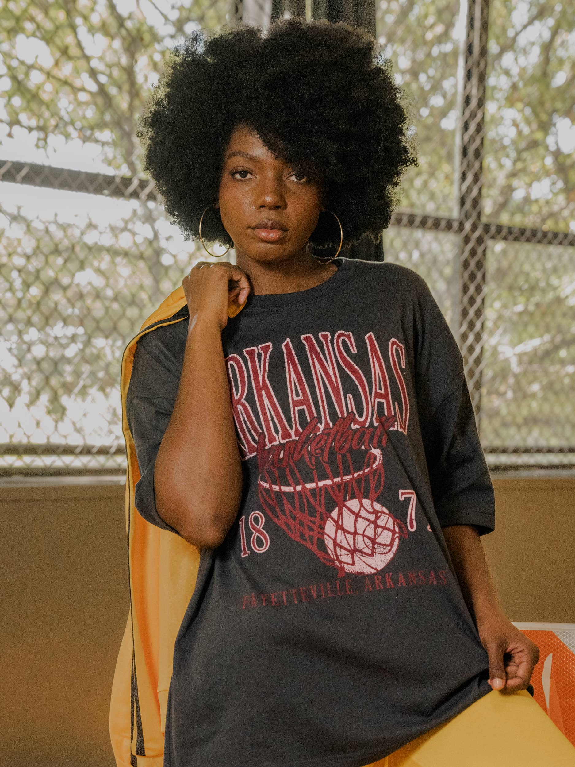 Arkansas Razorbacks Big Basketball Smoke One Size Tee Hoodie, Sweatshirt | PodTeesHub.com