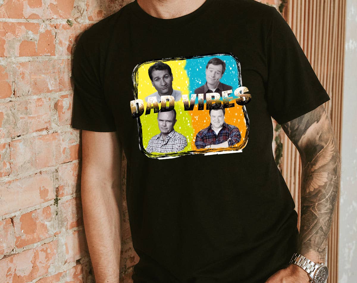Dad Vibes 90s - Funny Dad Father's Day Gift T-Shirt Hoodie, Sweatshirt | PodTeesHub.com