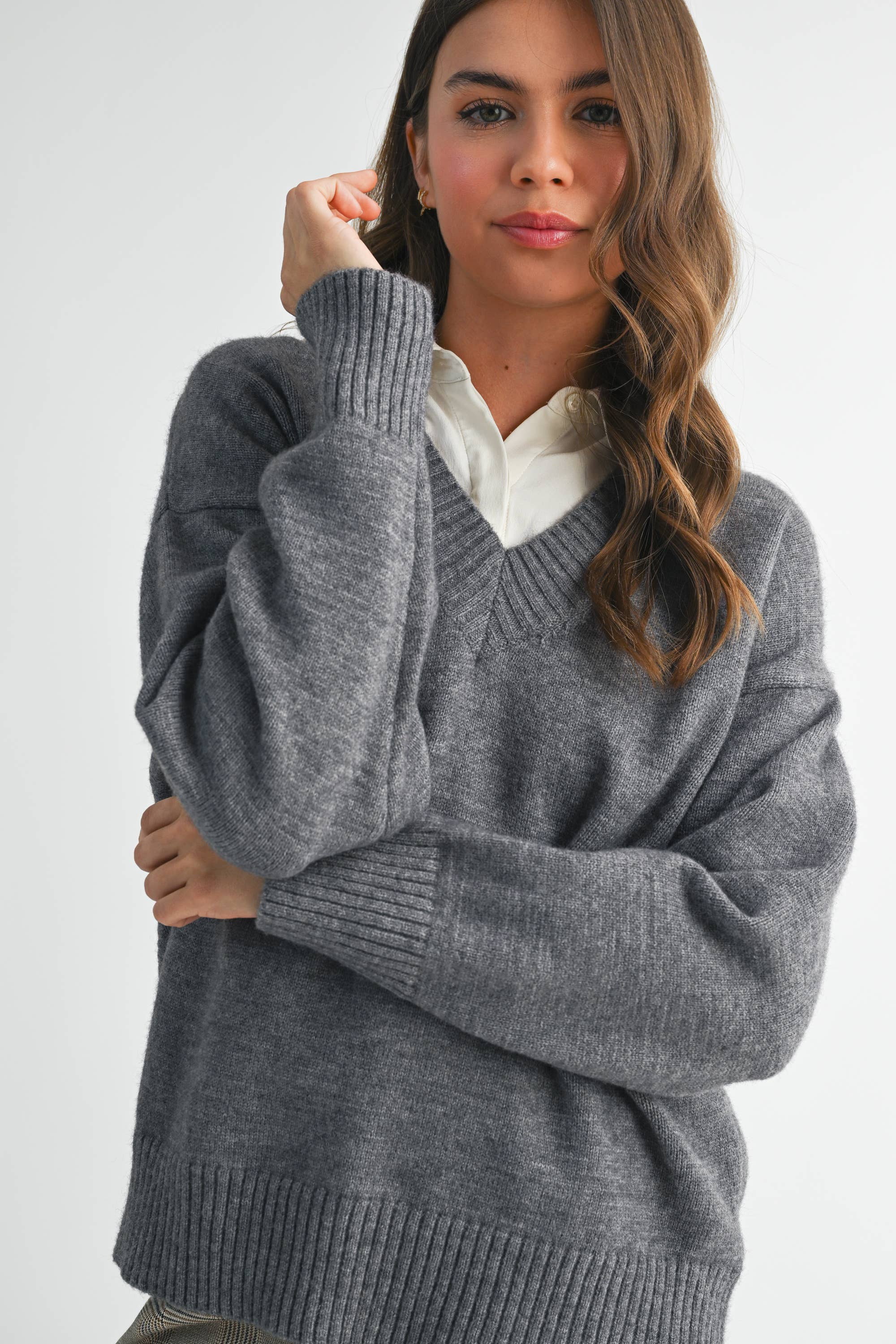 3303GK Oversized V-Neck Sweater T-Shirts, Hoodie, Sweatshirt | PodTeesHub.com