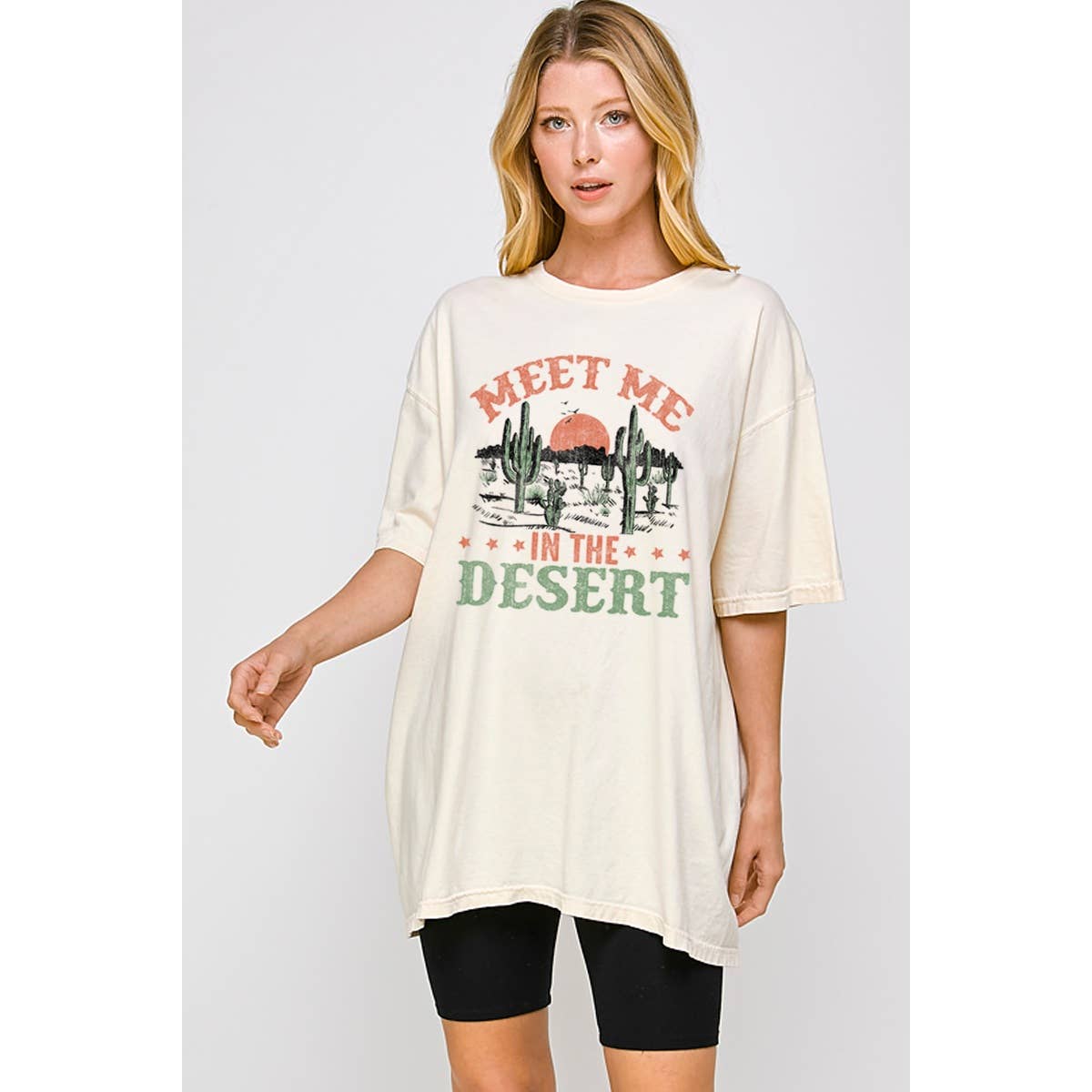 Meet Me in the Desert Vintage Graphic Oversized Tee Hoodie, Sweatshirt | PodTeesHub.com