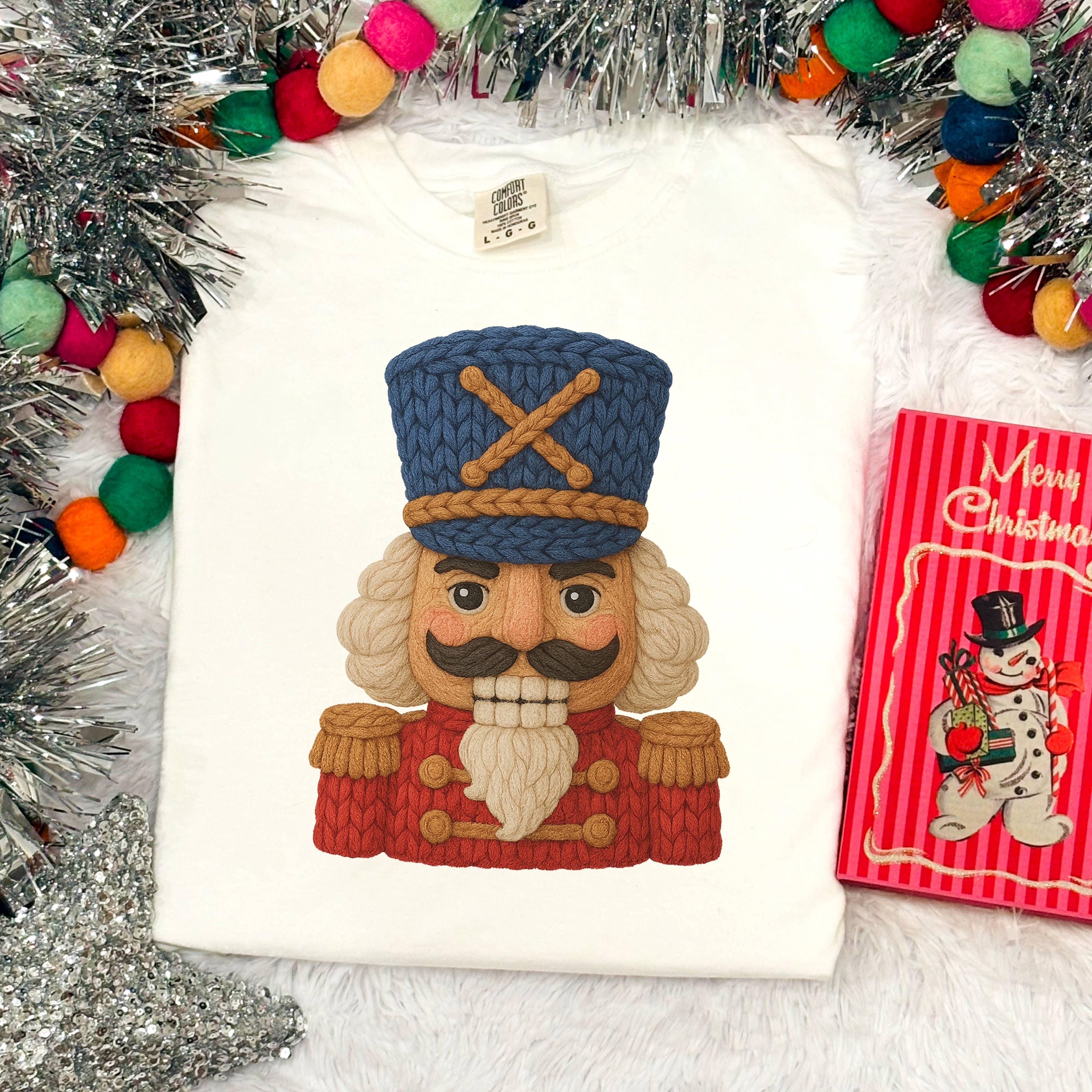 Faux Yarn Christmas 2025 Graphic Tee | Comfort Color Hoodie, Sweatshirt | PodTeesHub.com