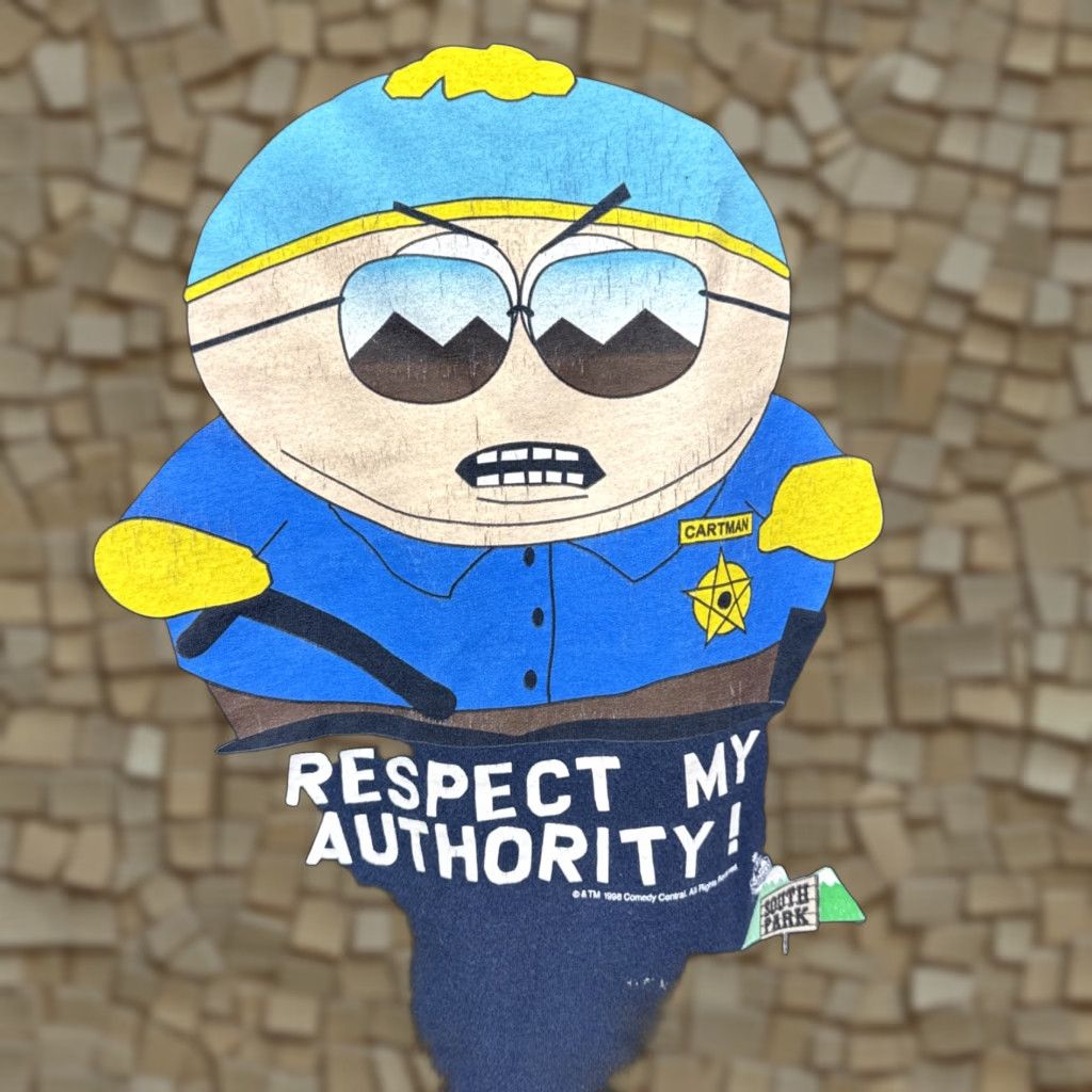 Tultex Vintage 90s South Park Cartman T Shirt Tultex Men S Xl Blue Graphic Print Respect My Authorit Hoodie, Sweatshirt