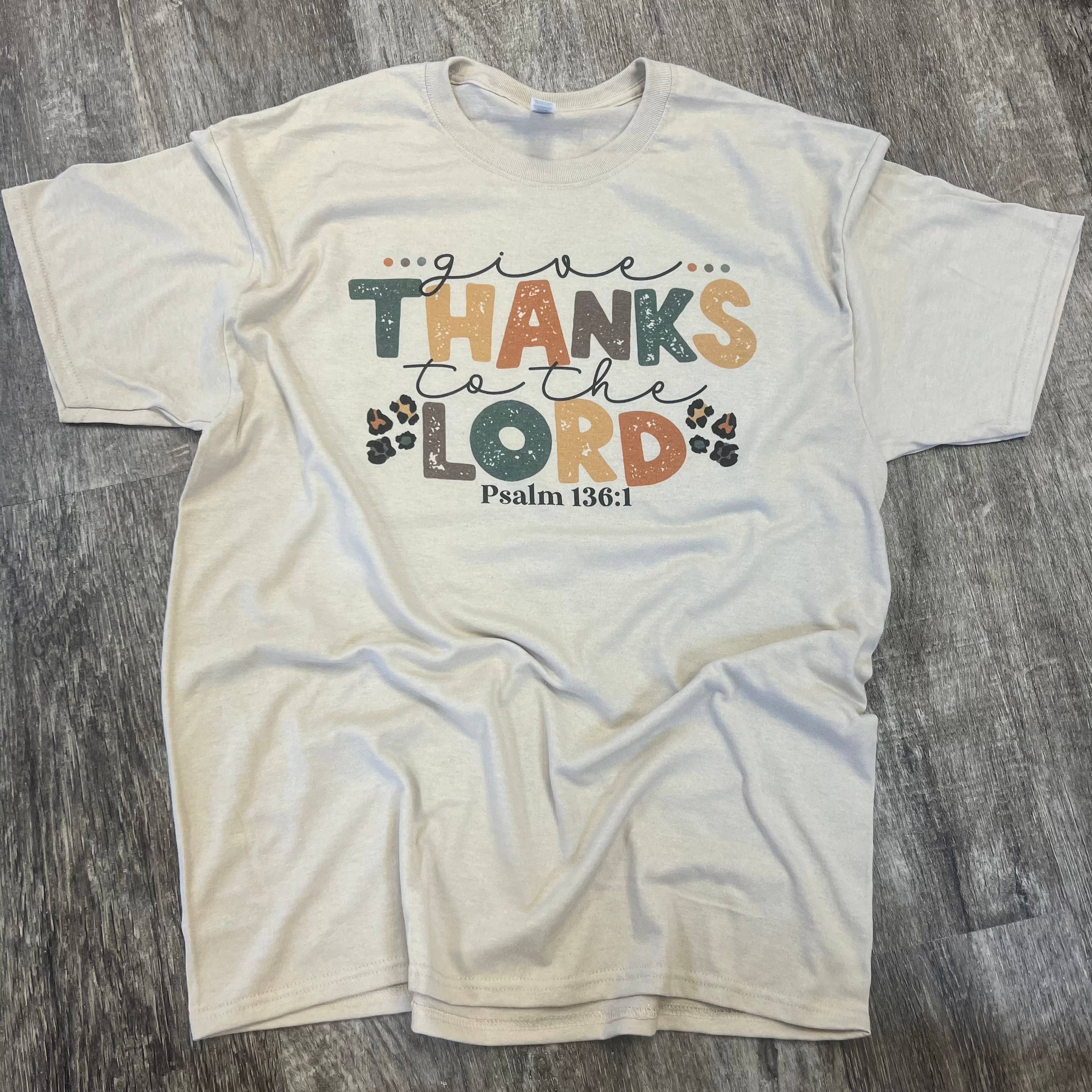 Give Thanks To the Lord On Sand Tee Hoodie, Sweatshirt | PodTeesHub.com