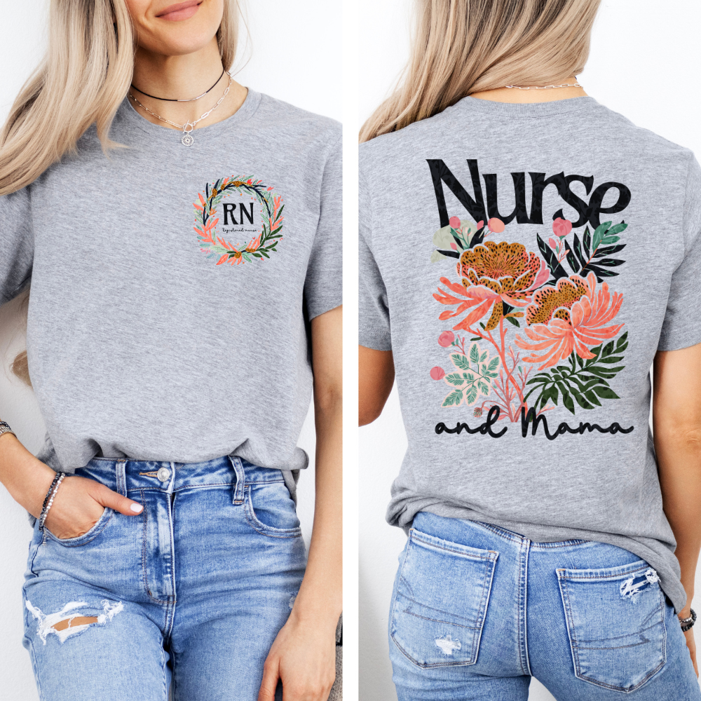 Nurse and Mama | Women's T-Shirt Hoodie, Sweatshirt | PodTeesHub.com