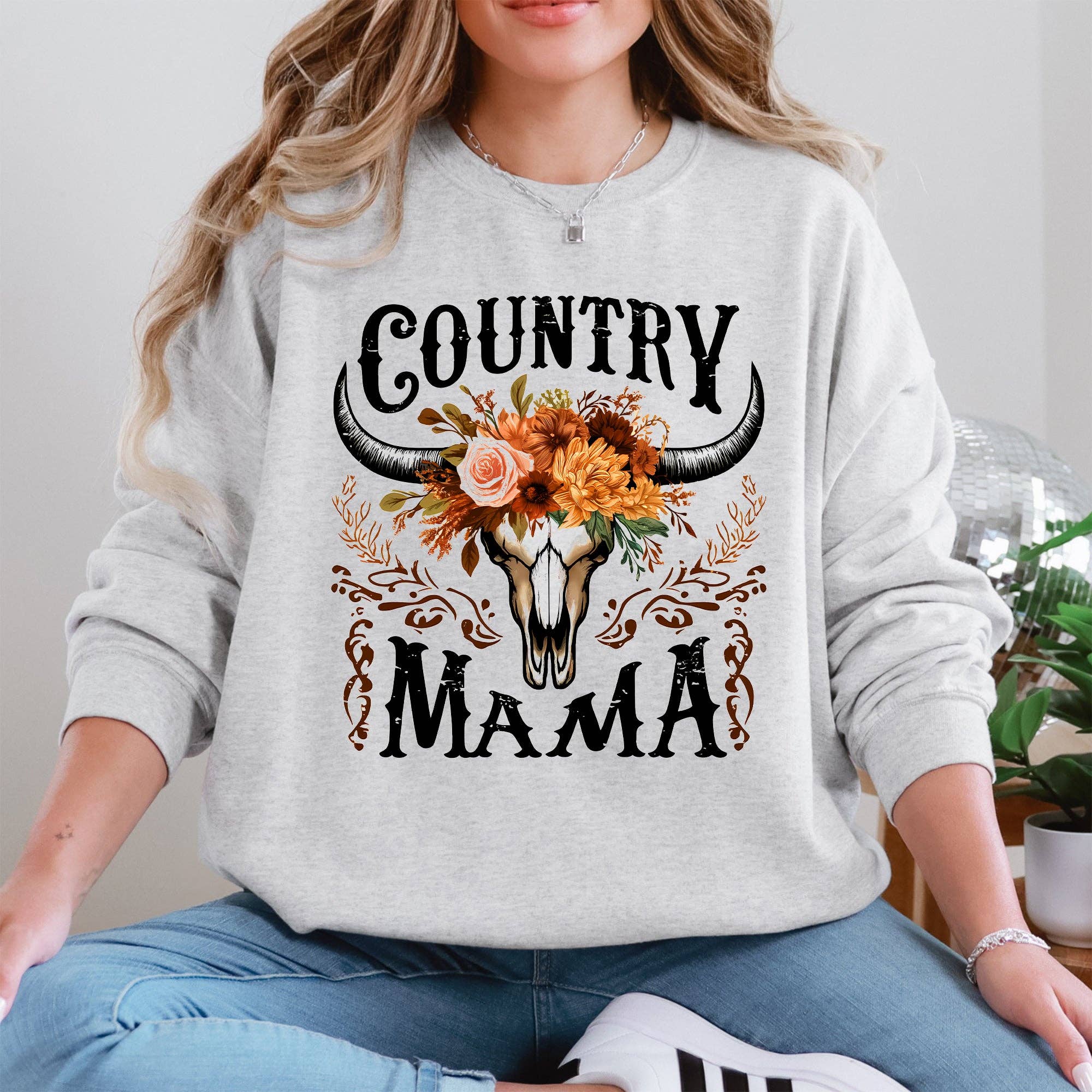 Country Mama, Skull, Western Country Mother's Day Sweatshirt T-Shirts, Hoodie | PodTeesHub.com