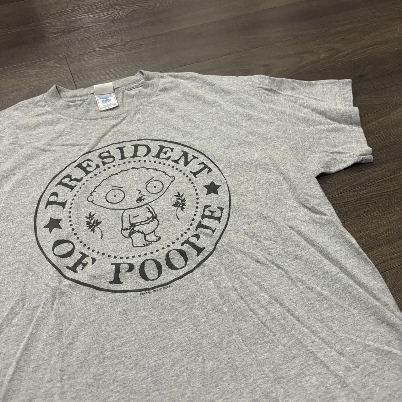 Designer Vintage Family Guy Stewie President Of Poopie T Shirt 2006 L Hoodie, Sweatshirt | PodTeesHub.com