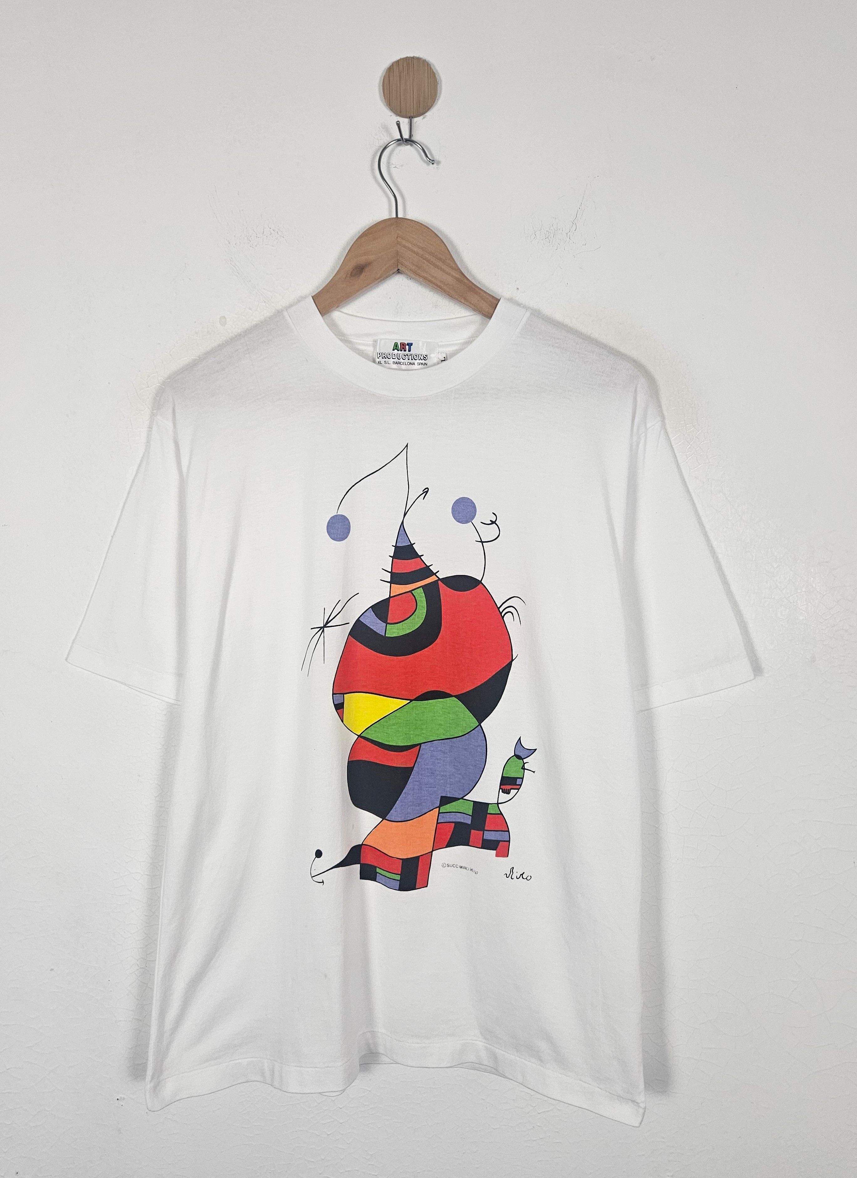 Vintage 90s Suc Joan Miro Art Printed Tee Shirt Hoodie, Sweatshirt | PodTeesHub.com