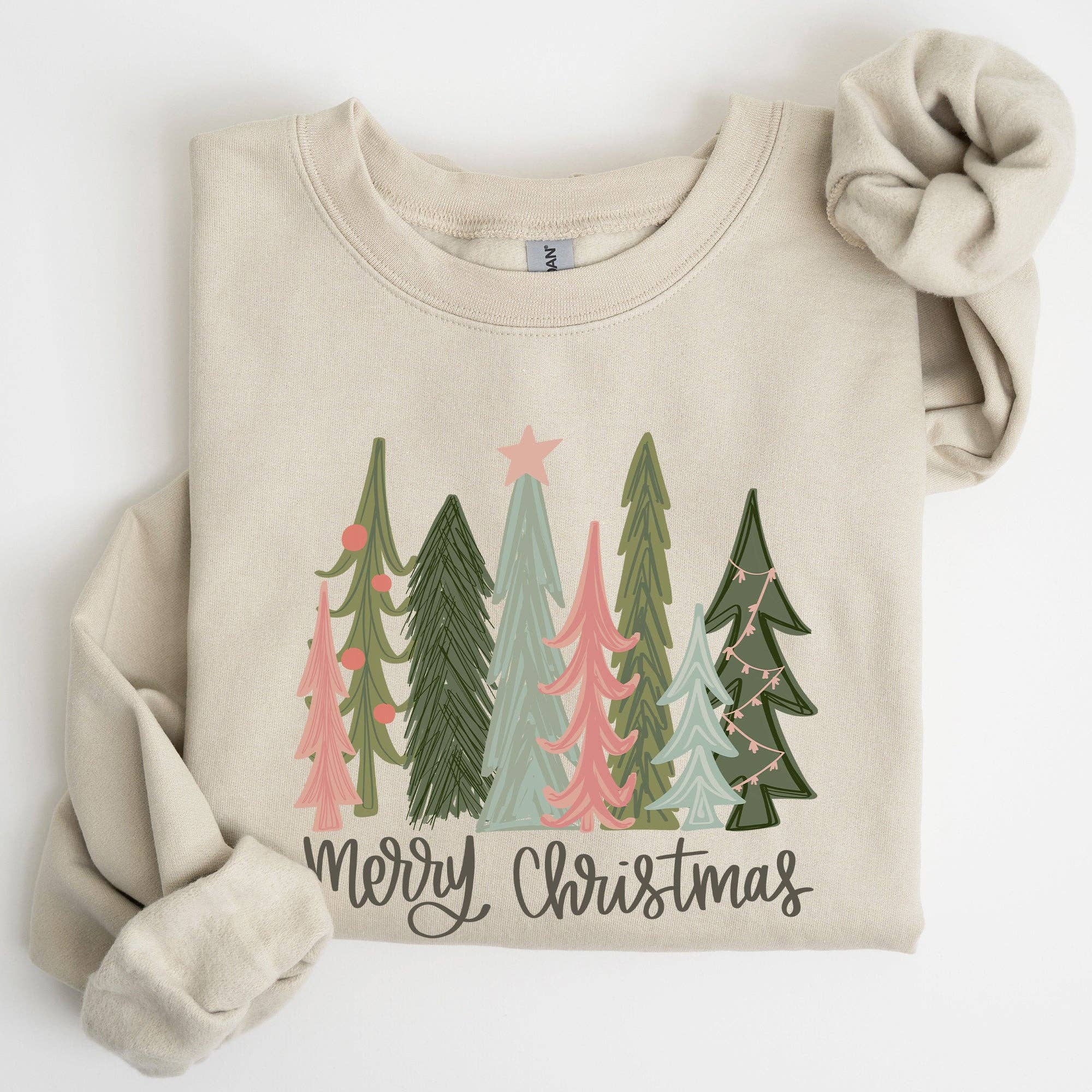 Merry Christmas Trees, Festive, Snow Santa,Xmas Sweatshirt T-Shirts, Hoodie | PodTeesHub.com