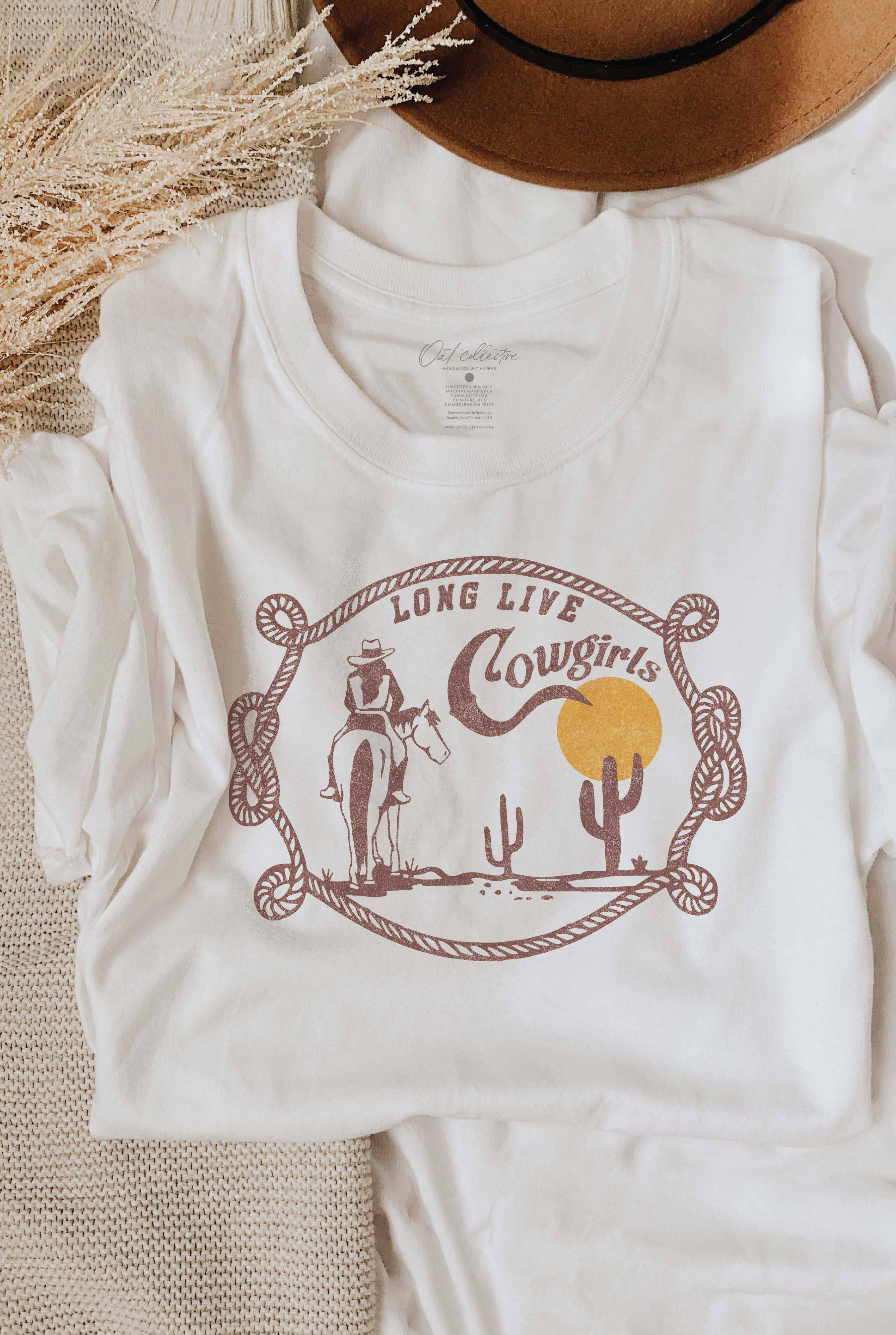 Long Live Cowgirls Graphic T-Shirt Hoodie, Sweatshirt | PodTeesHub.com