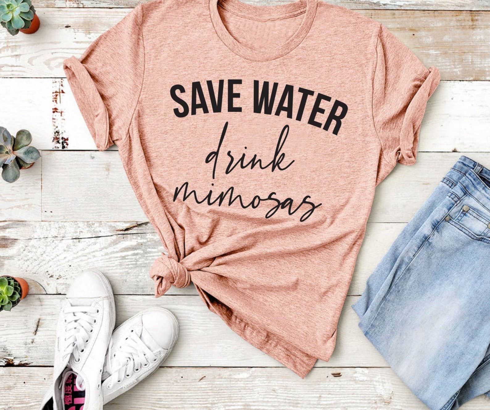 Save Water Drink Mimosas T-Shirt Hoodie, Sweatshirt | PodTeesHub.com