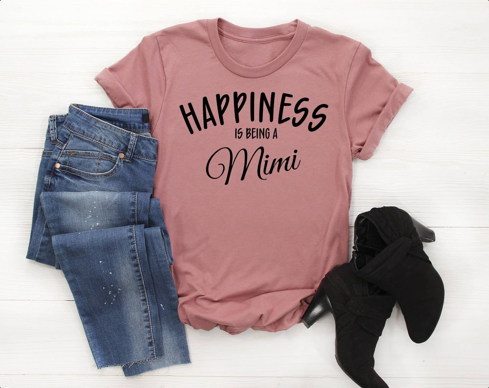 Happiness Is Being A Mimi T-Shirt Hoodie, Sweatshirt | PodTeesHub.com