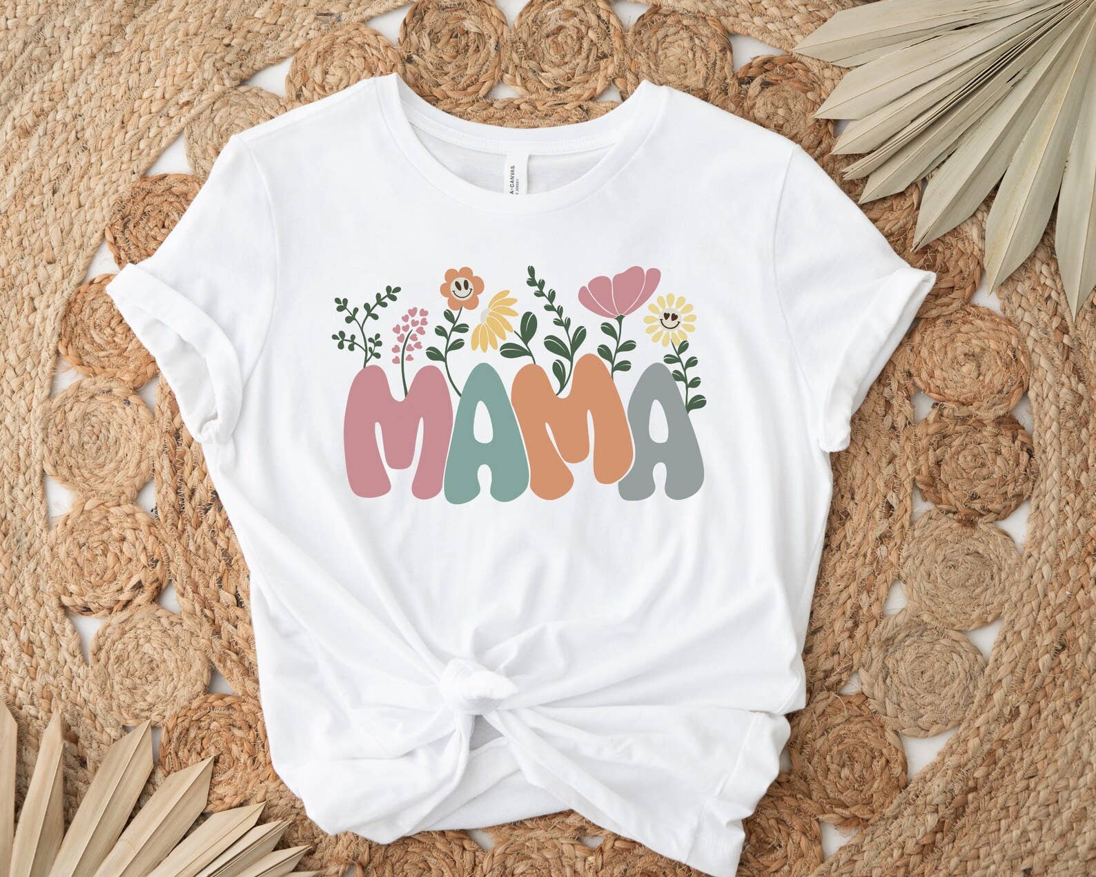 Floral Retro Mama T-Shirt Hoodie, Sweatshirt | PodTeesHub.com