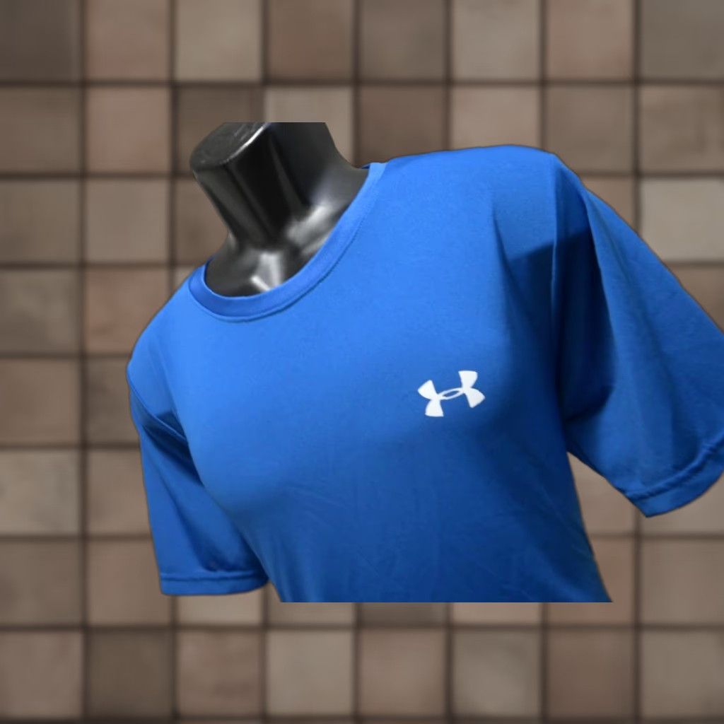 Armour Under Armour Gym Shirt Heatgear Loose Performance Athletic Tee Mens L Blue T Shirt Shor Hoodie, Sweatshirt