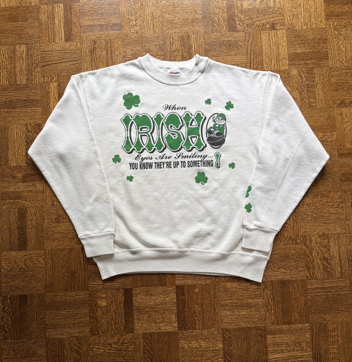 Vintage 90s Irish Graphic Crewneck Sweatshirt T-Shirts, Hoodie | PodTeesHub.com