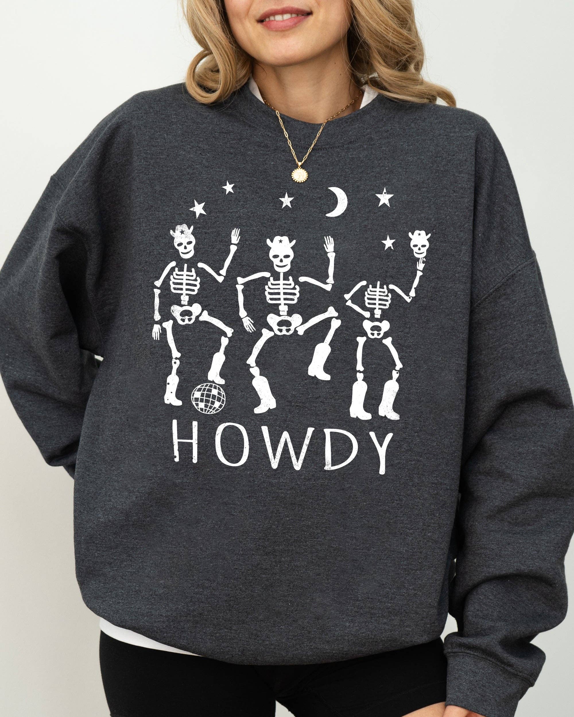 Dancing Skeletons, Howdy, Spooky,  Halloween Sweatshirt T-Shirts, Hoodie | PodTeesHub.com