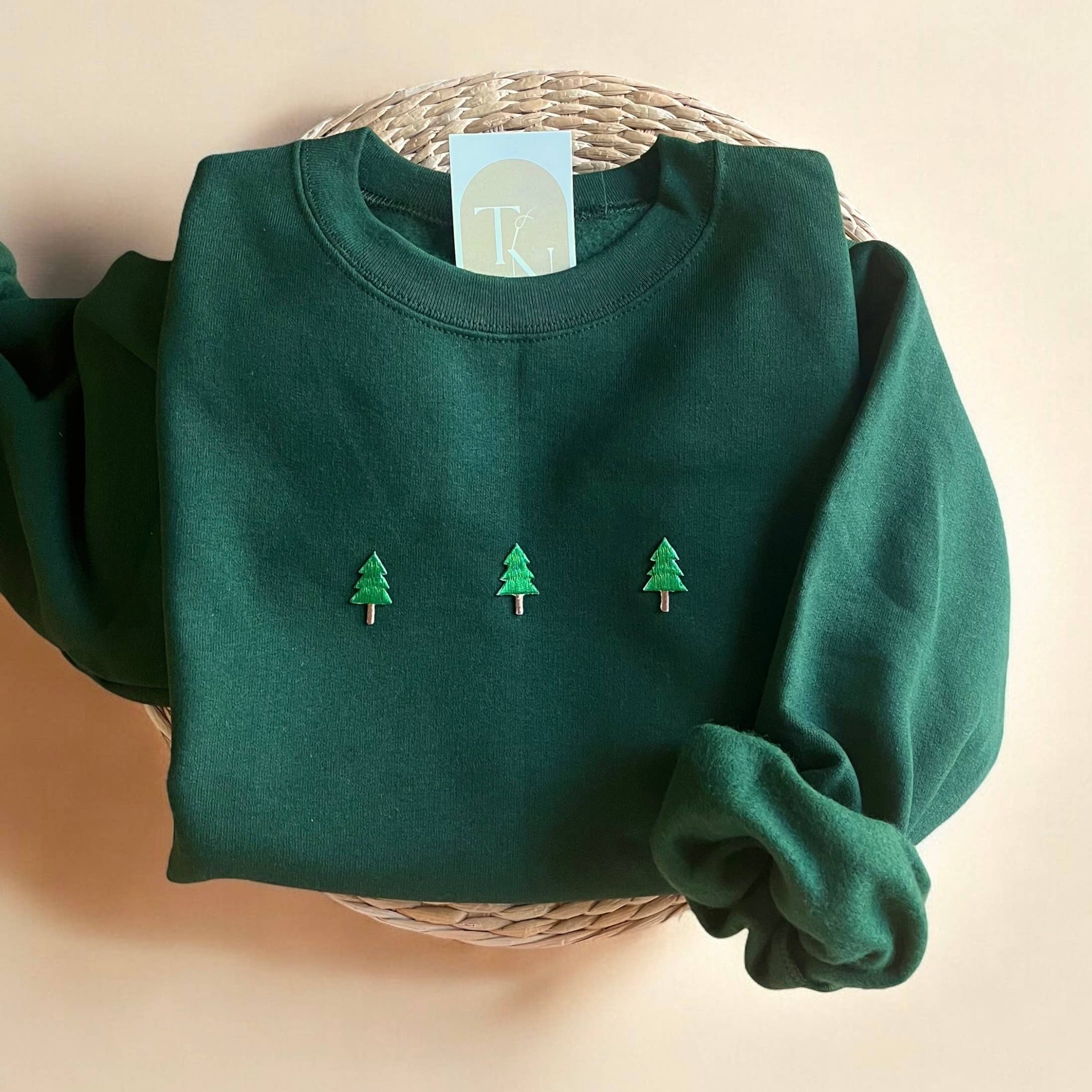 Christmas Trees Sweatshirt, Minimalist Winter Sweaters T-Shirts, Hoodie | PodTeesHub.com