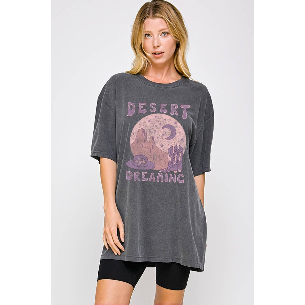 Desert Dreaming Vintage   Graphic  Oversized Tee Hoodie, Sweatshirt | PodTeesHub.com