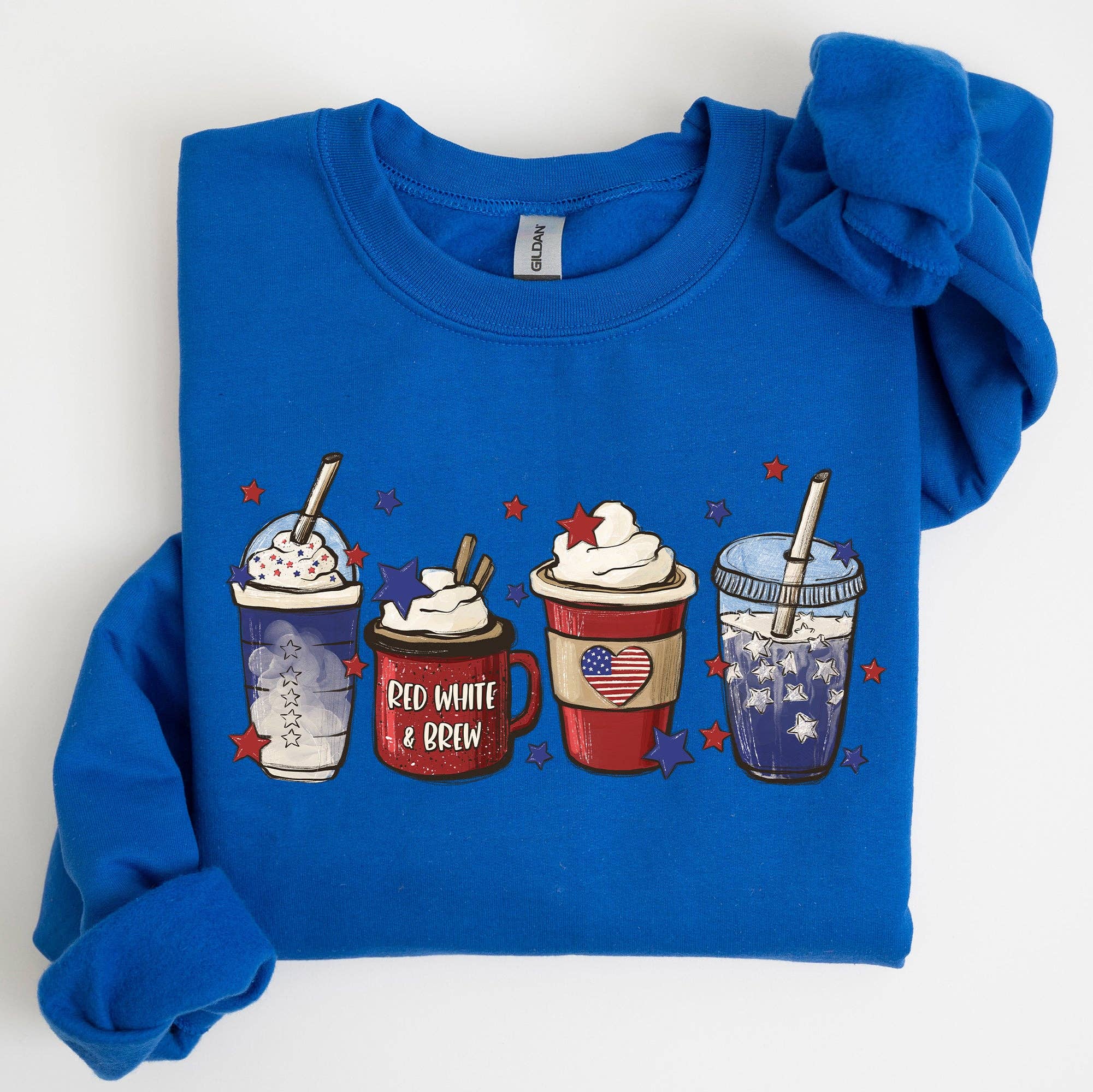 Coffee Lovers, America, Patriotic, 4th of July Sweatshirt T-Shirts, Hoodie | PodTeesHub.com