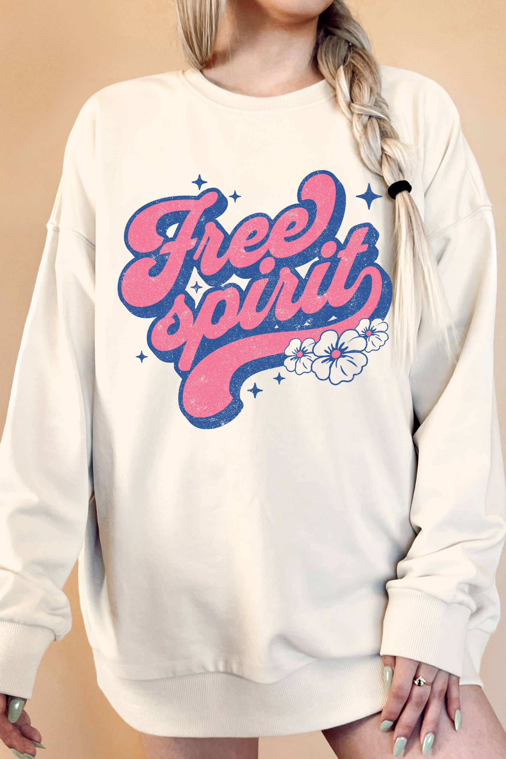 Free Spirit Oversize Graphix Terry Sweatshirt T-Shirts, Hoodie | PodTeesHub.com
