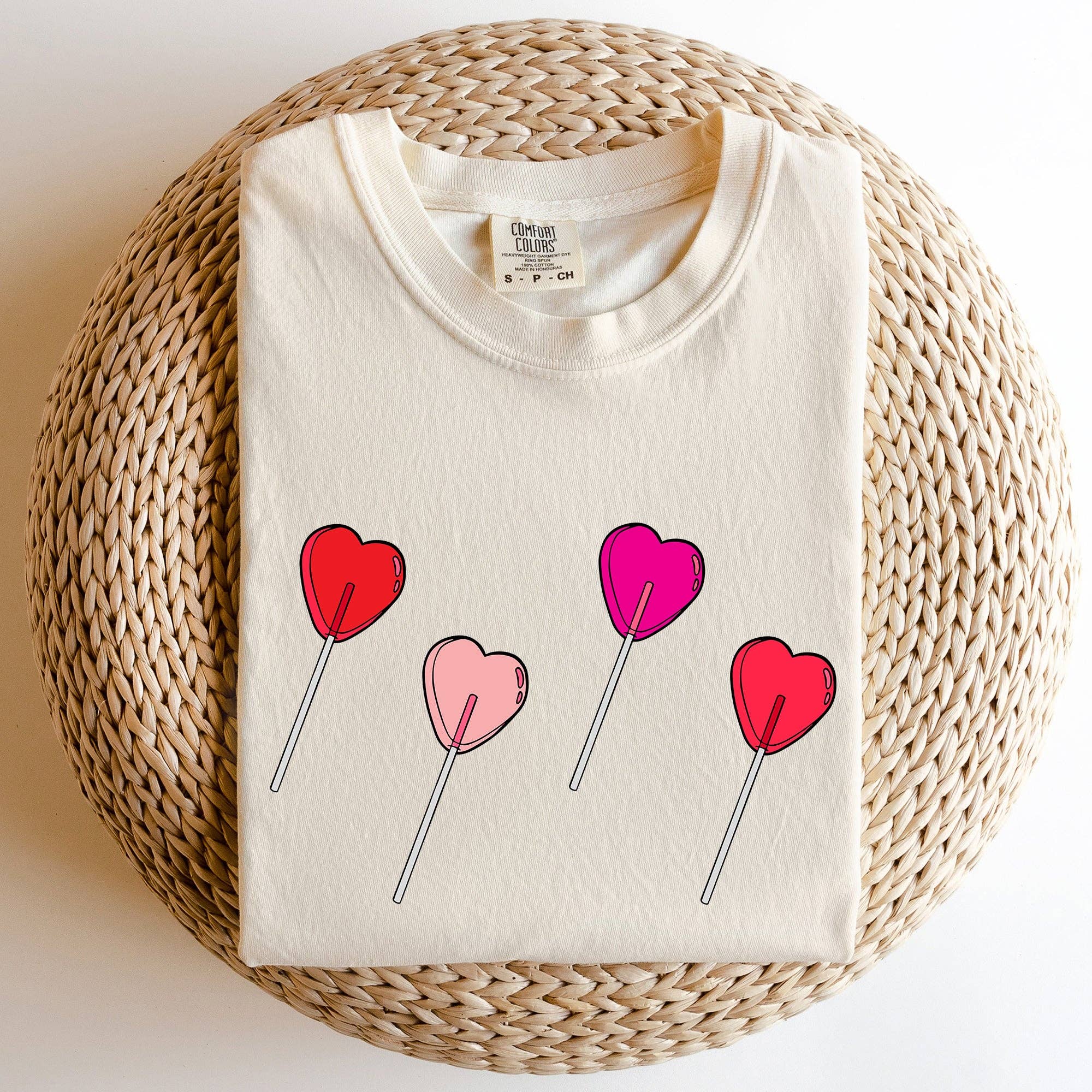 Valentine's Candy, Lollipop, Sweet Heart, Comfort Colors Tshirt, Valentine's Day Hoodie, Sweatshirt | PodTeesHub.com