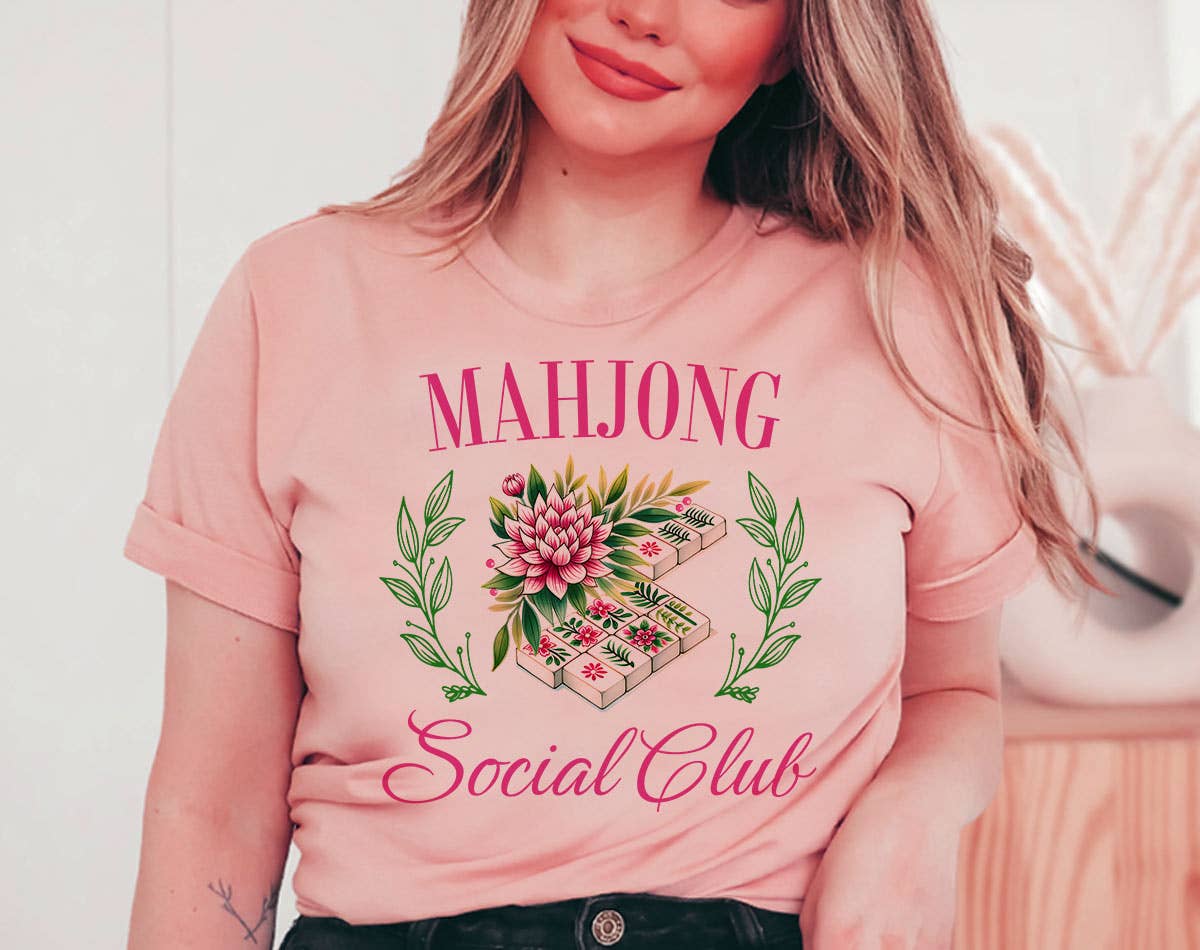 Mahjong Social Club - Mah Jong Canvas T-Shirt Hoodie, Sweatshirt | PodTeesHub.com