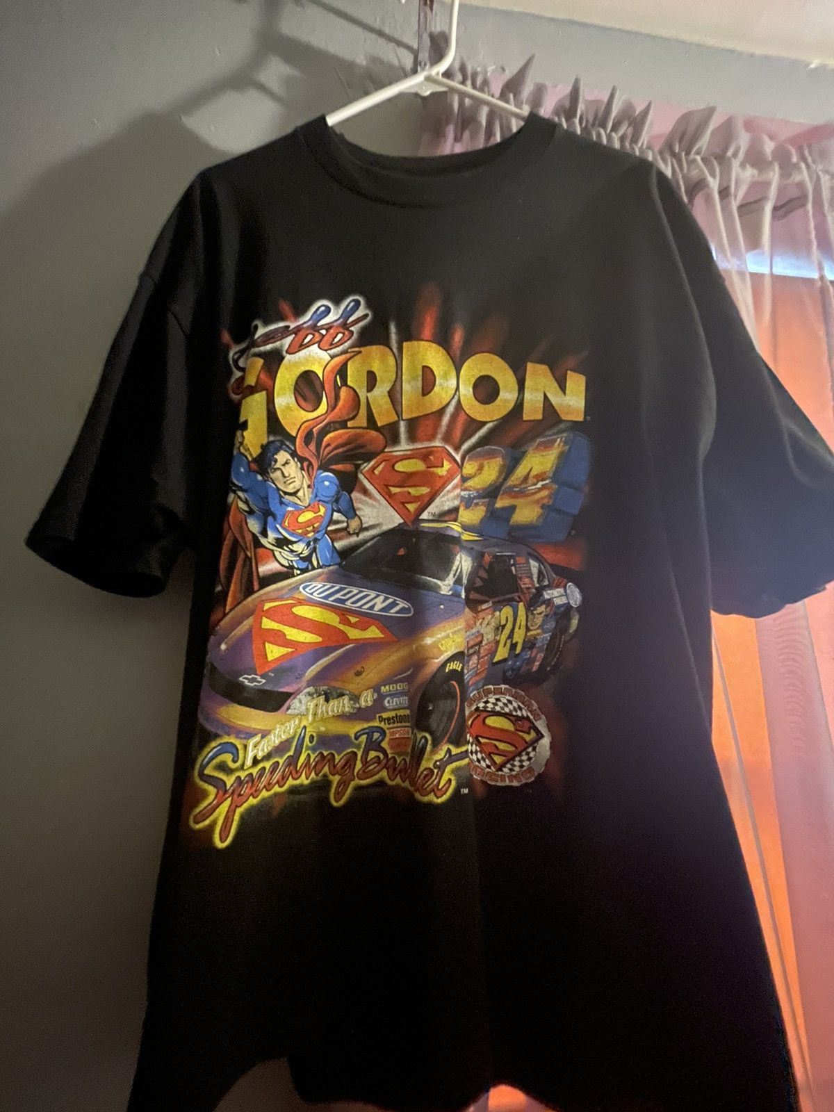 Vintage Jeff Gordon Superman Faster Than Speeding Bullet T-Shirts, Hoodie, Sweatshirt