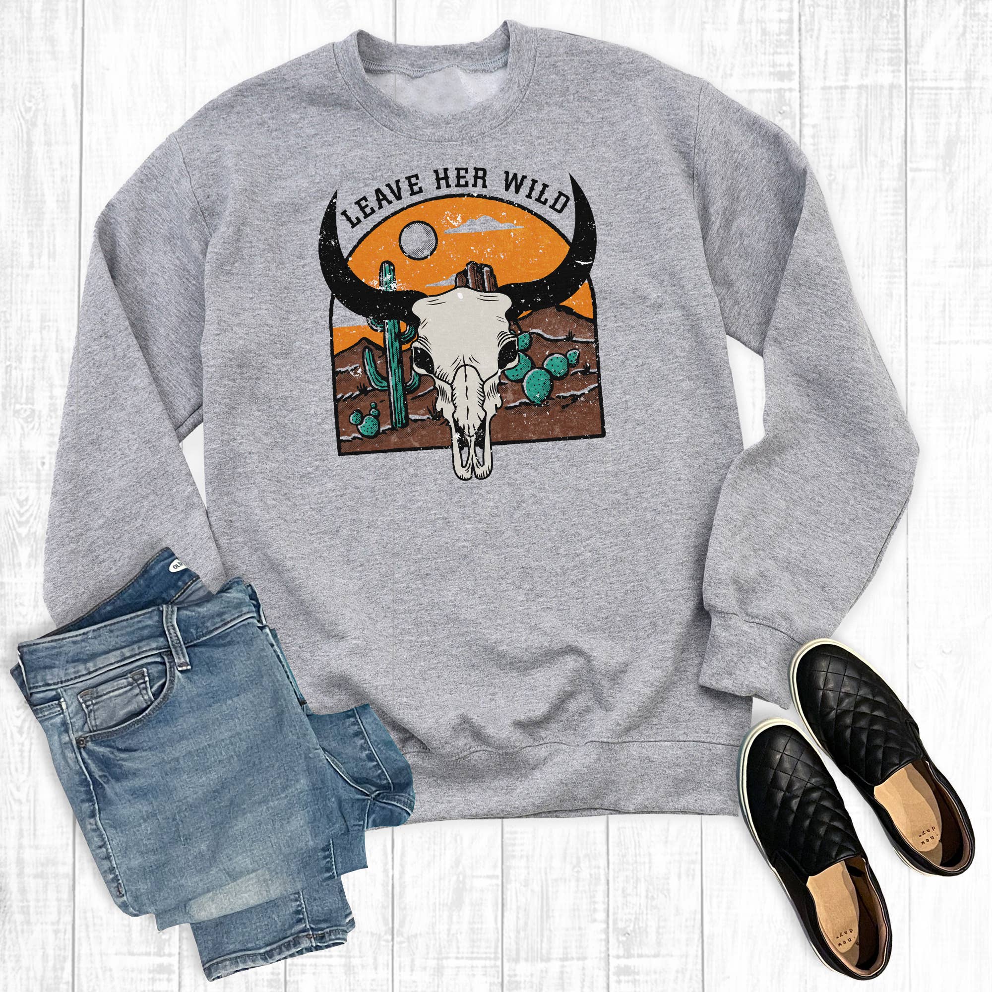 Leave Her Wild Sweatshirt T-Shirts, Hoodie | PodTeesHub.com