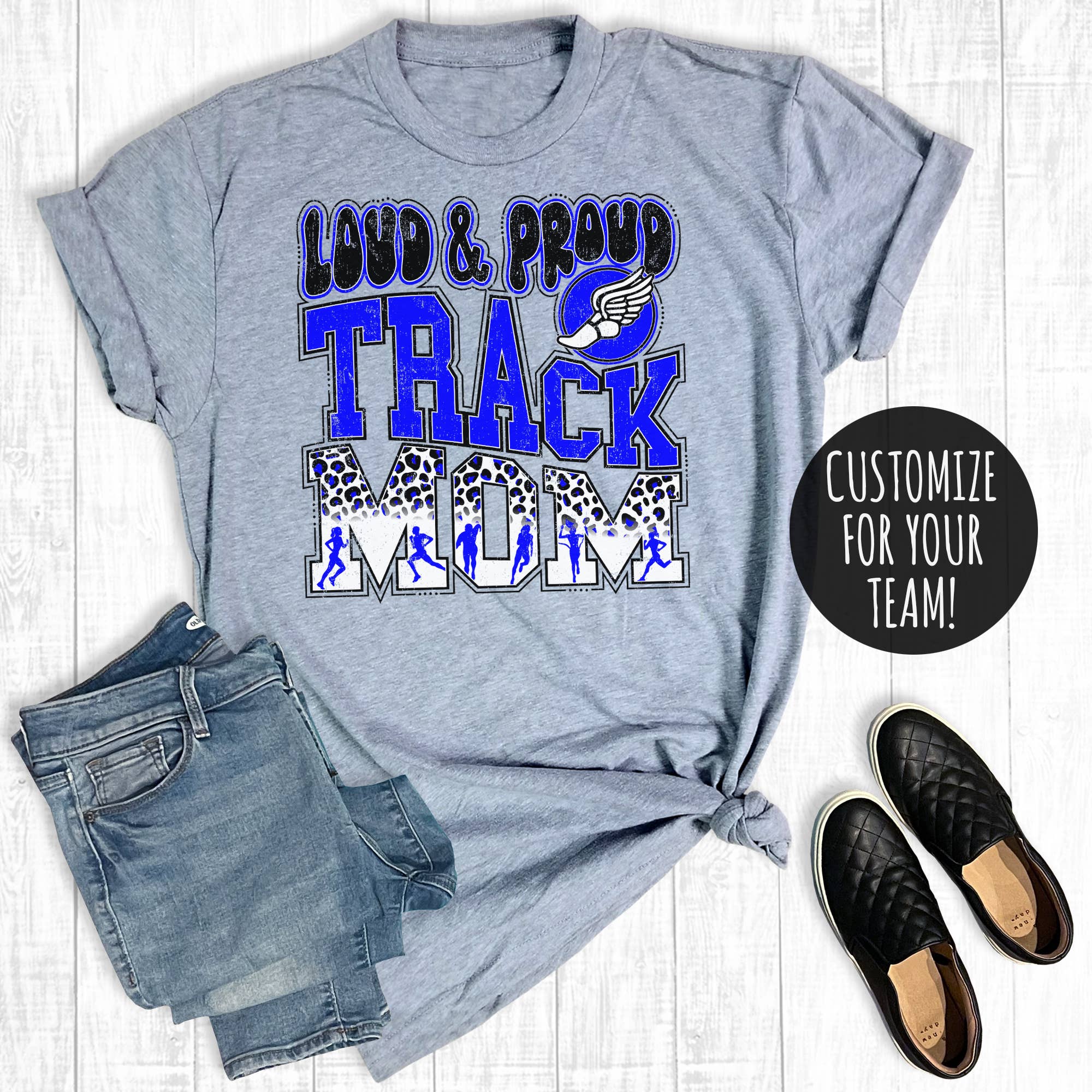 Loud & Proud Track Mom Graphic Tee Hoodie, Sweatshirt | PodTeesHub.com