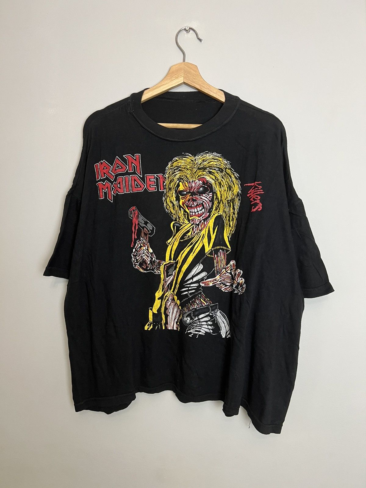 Iron Maiden X Vintage Rare Vintage 90s Iron Maiden Killers Rock Metal Band Tee Hoodie, Sweatshirt | PodTeesHub.com