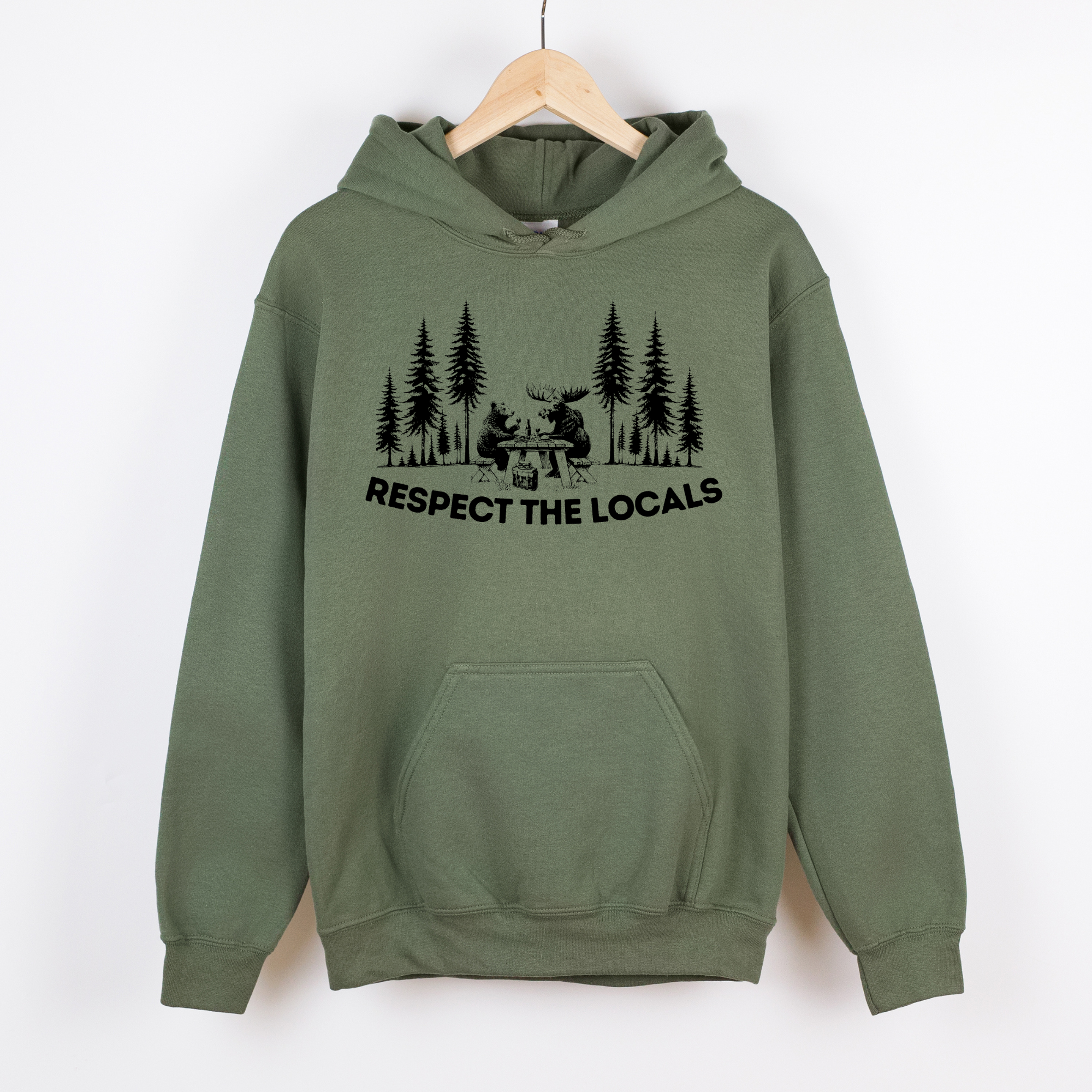 Respect the Locals Gildan Crewneck/Hoodie Unisex Sweatshirt T-Shirts | PodTeesHub.com