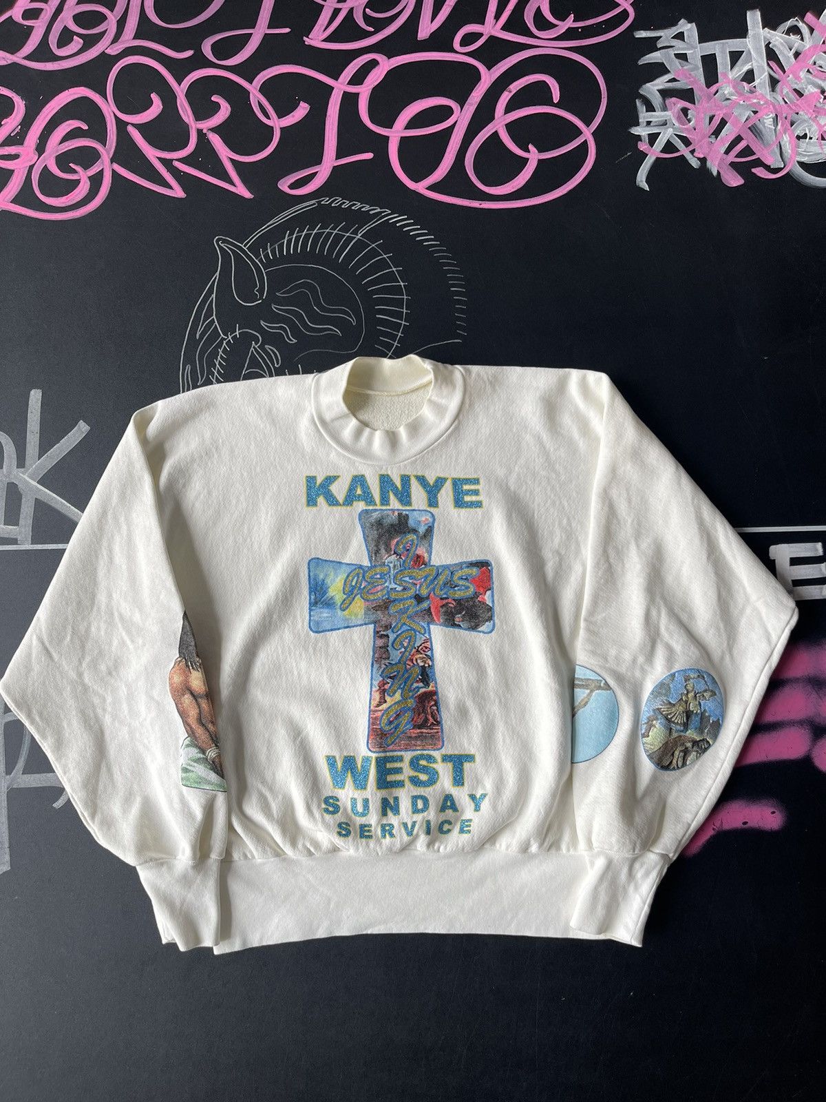 West Kanye West Jesus Is King X Awge Sweater Pop Up Exclusive T-Shirts, Hoodie, Sweatshirt | PodTeesHub.com