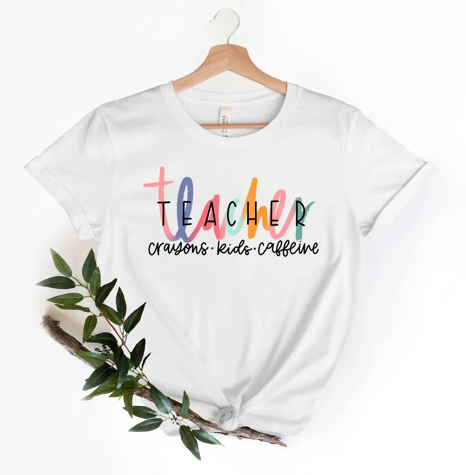 Teacher Crayons Kids Caffeine T-Shirt Hoodie, Sweatshirt | PodTeesHub.com
