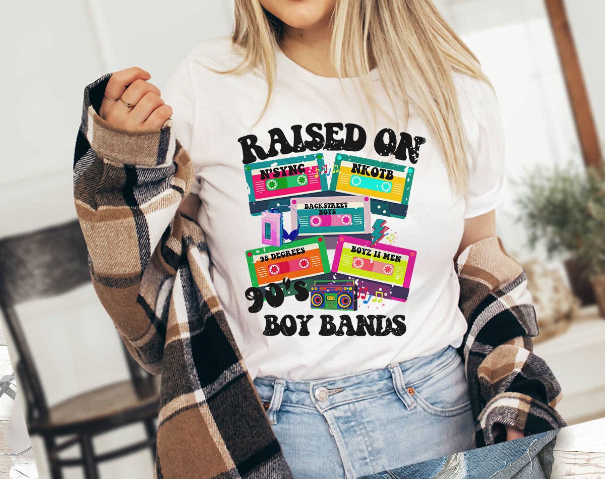 Raised On 90's Boy Bands - Pop Music T-Shirt Hoodie, Sweatshirt | PodTeesHub.com