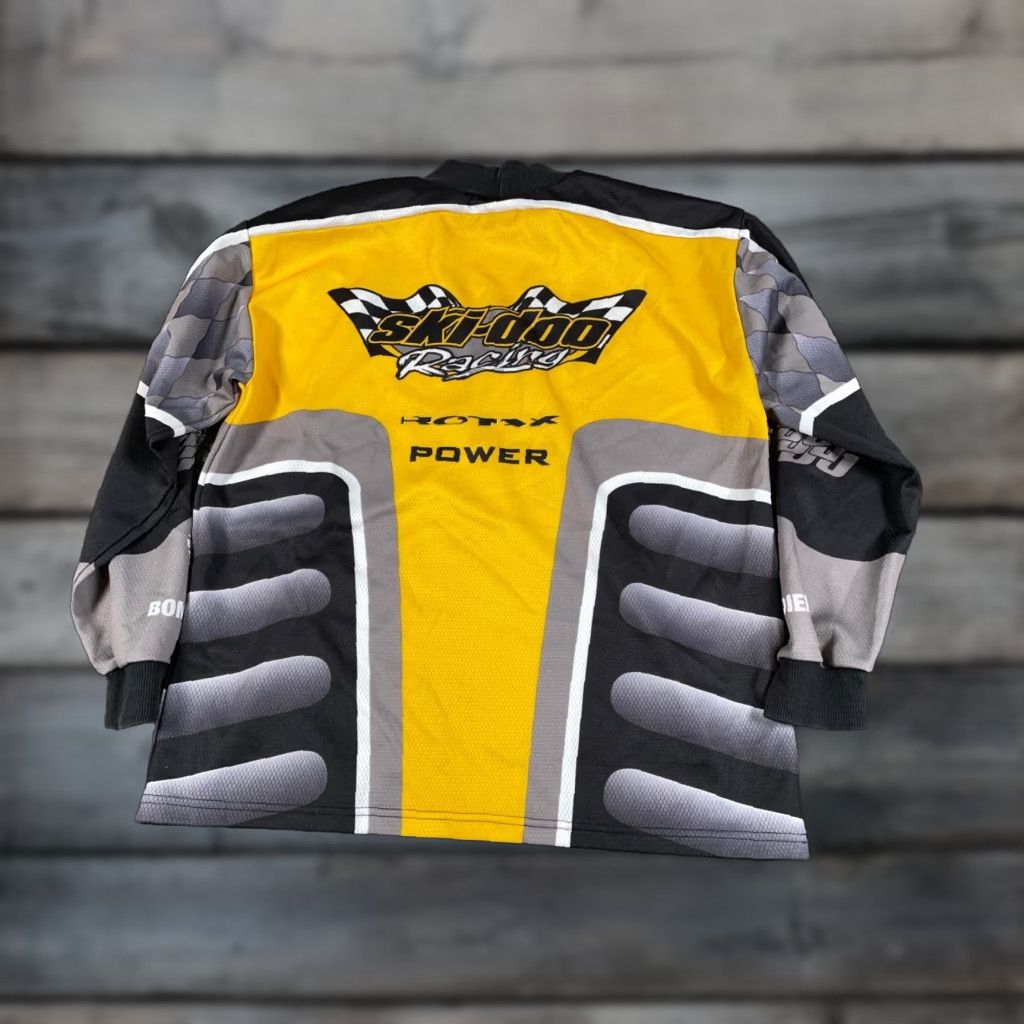 Etro Vintage Ski Doo Sno Gear Jersey Adult Large Yellow Black Retro Snowmobile Canada Shirt Mens L G Hoodie, Sweatshirt