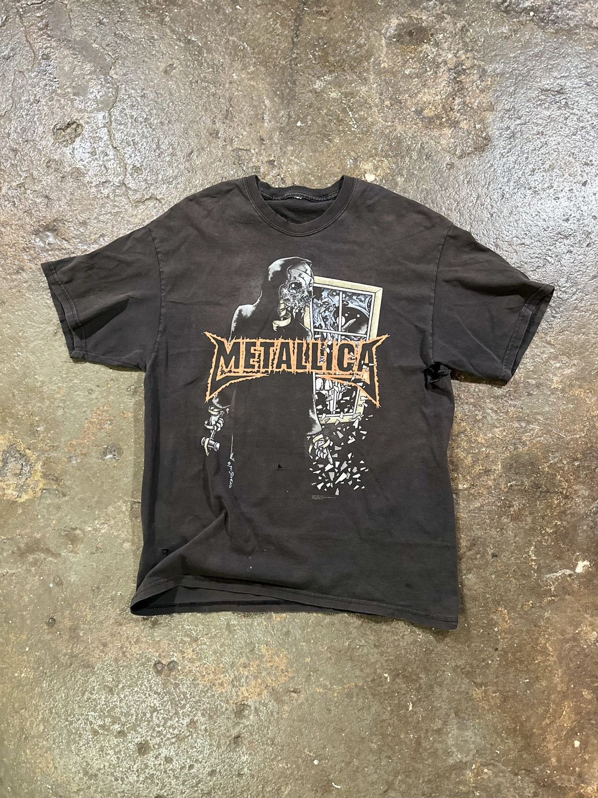 Vintage Metallica Shirt Sz Large Blk Worn Band Tee Hoodie, Sweatshirt | PodTeesHub.com