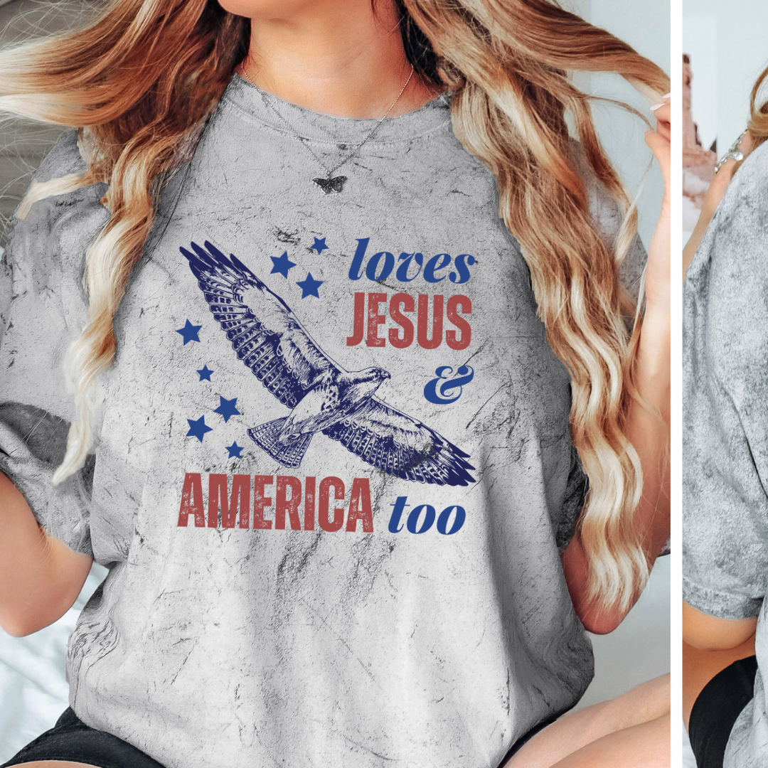 Loves America 4th of July Tee - Summer Tee - Graphic Tee Hoodie, Sweatshirt | PodTeesHub.com