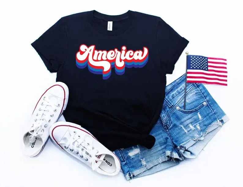 Retro America T-Shirt Hoodie, Sweatshirt | PodTeesHub.com