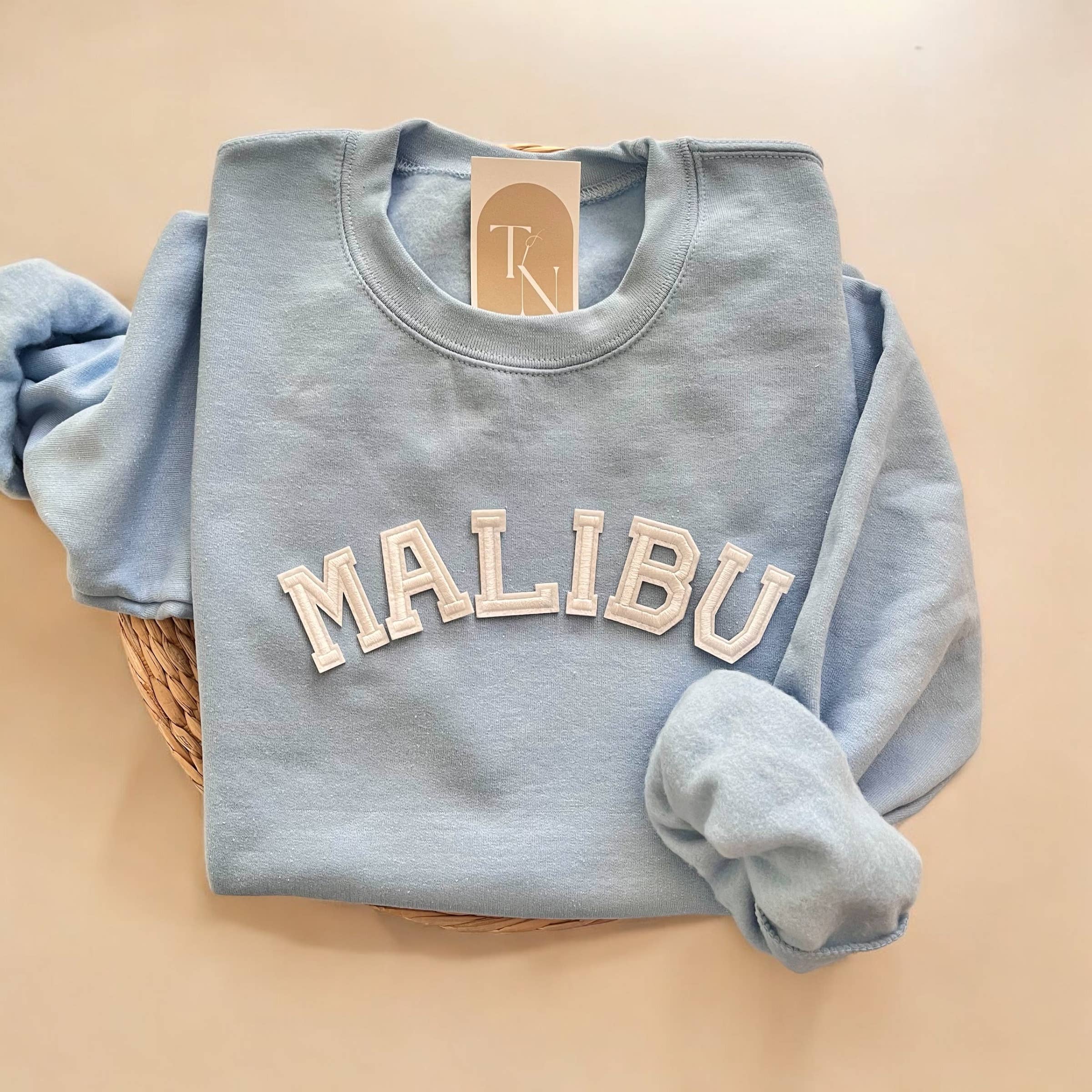 Malibu Crewneck Sweatshirt, Malibu Beach Tops T-Shirts, Hoodie | PodTeesHub.com