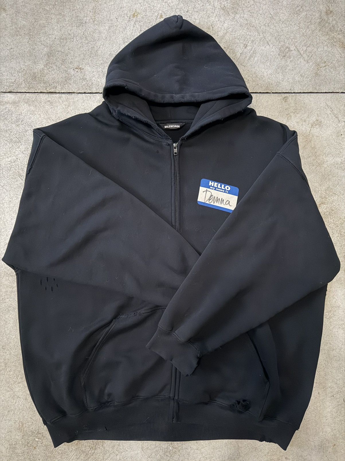Balenciaga Hello My Name Is Demna Zipup Hoodie T-Shirts, Sweatshirt | PodTeesHub.com
