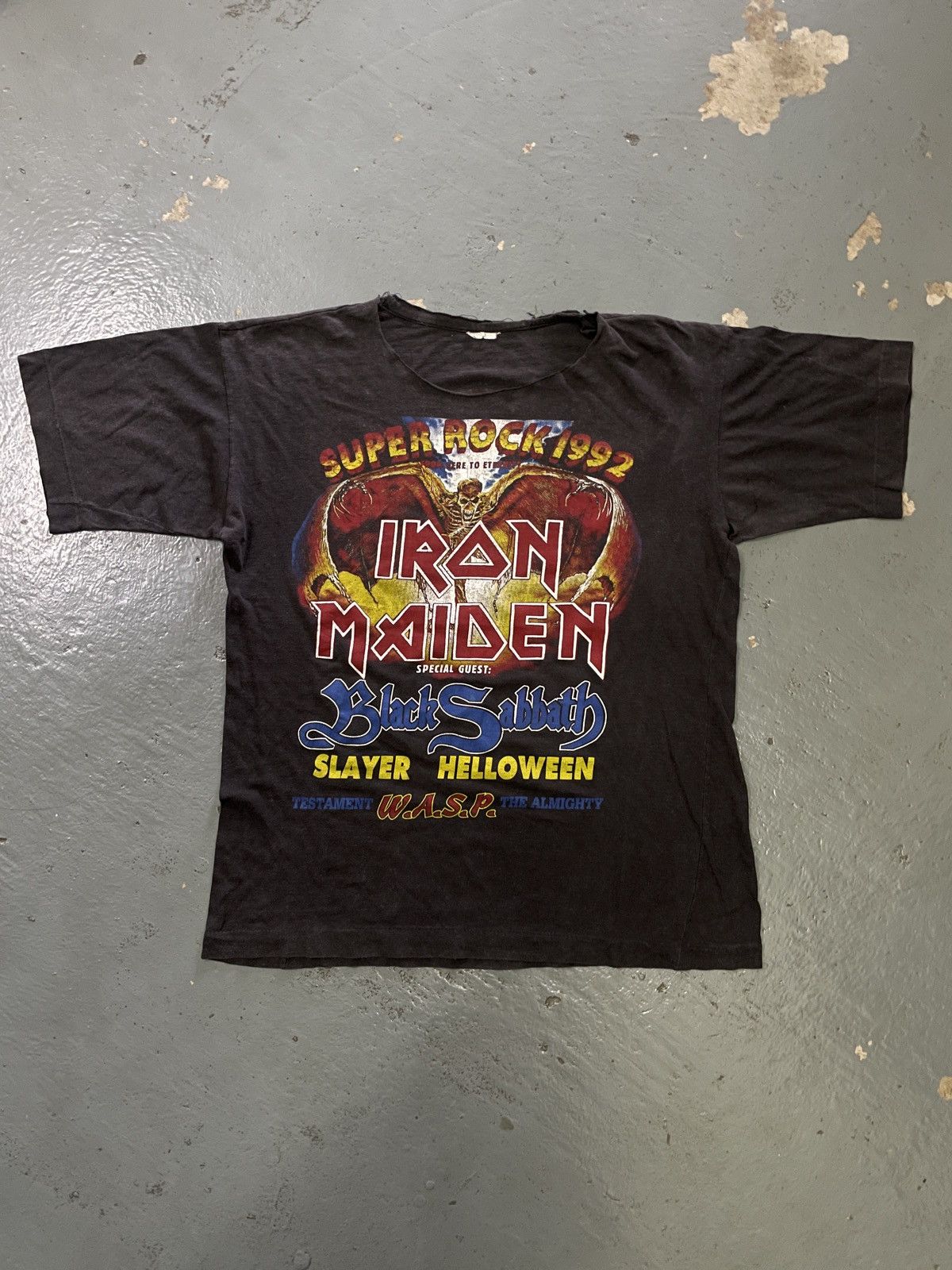 Iron Maiden X Vintage Vintage 90s Iron Maiden Super Rock Band T-Shirts, Hoodie, Sweatshirt