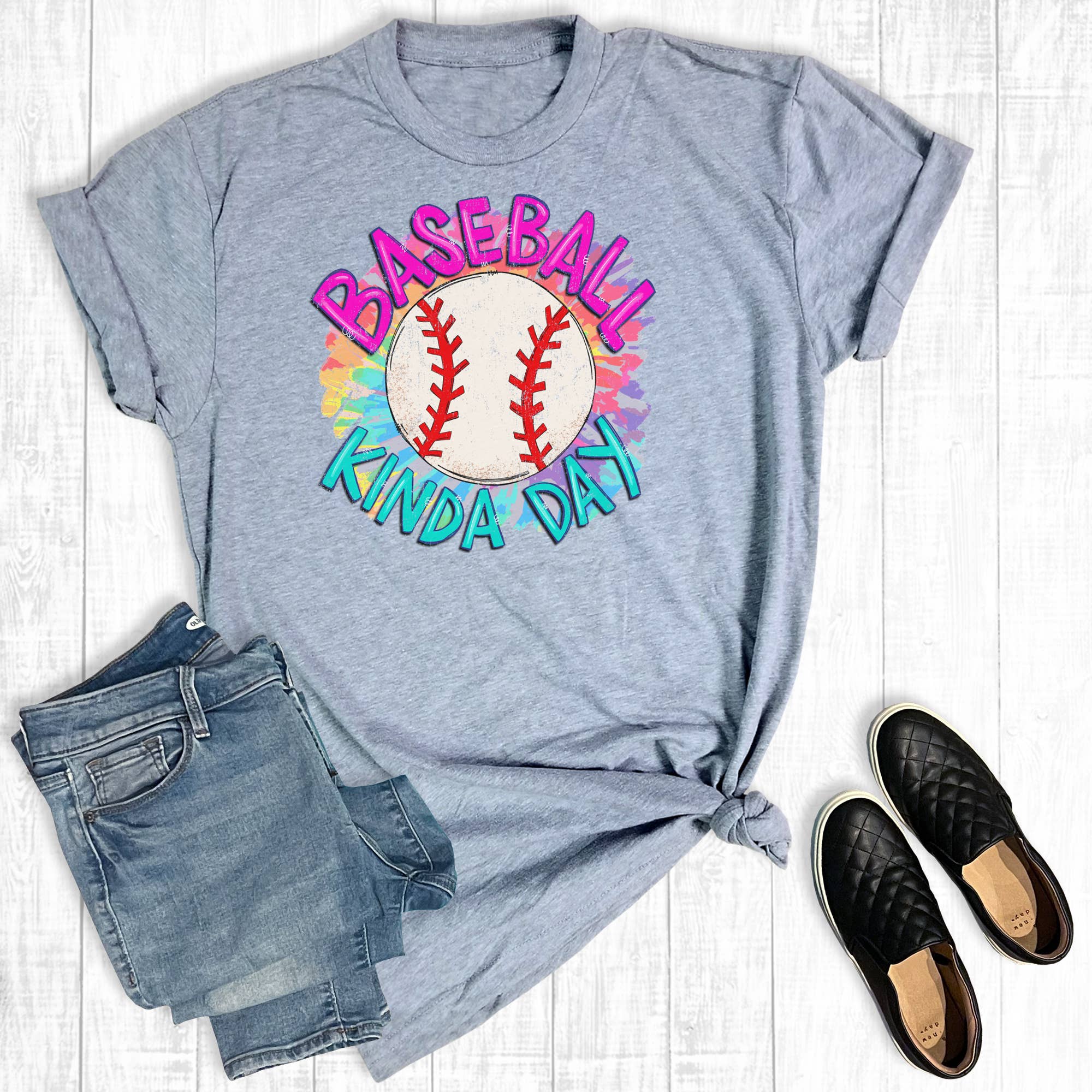 Baseball Kinda Day Graphic Tee Hoodie, Sweatshirt | PodTeesHub.com