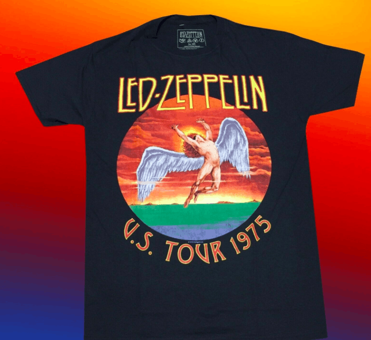 Led Zeppelin X Vintage Deadstock Led Zeppelin 1975 Tour Womens T Shirt Hoodie, Sweatshirt | PodTeesHub.com