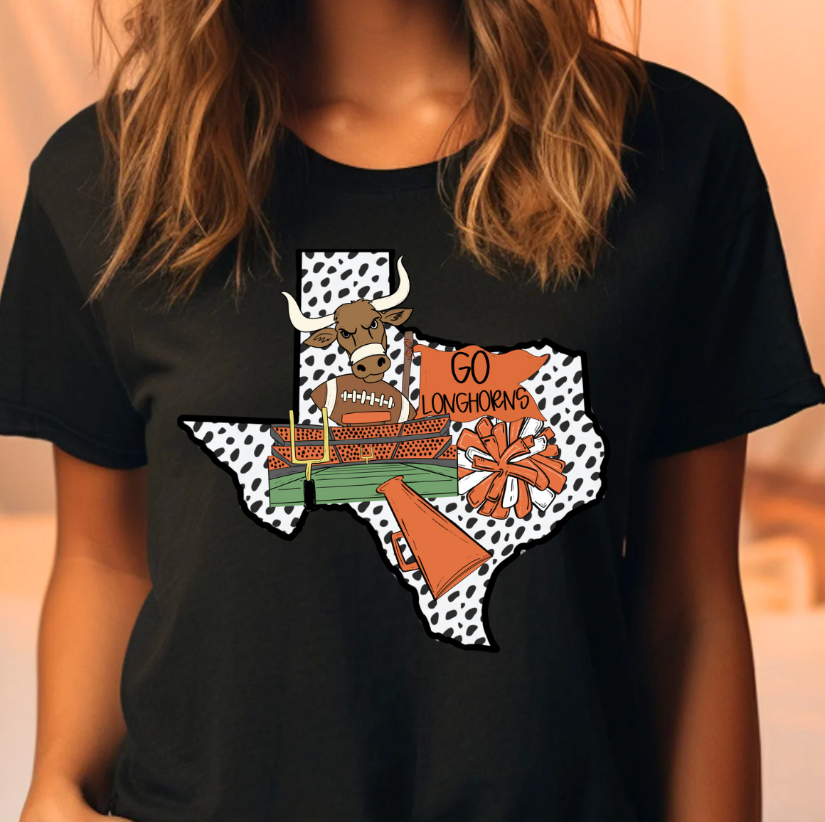 Go Longhorns Football Tee or Sweatshirt Hoodie | PodTeesHub.com