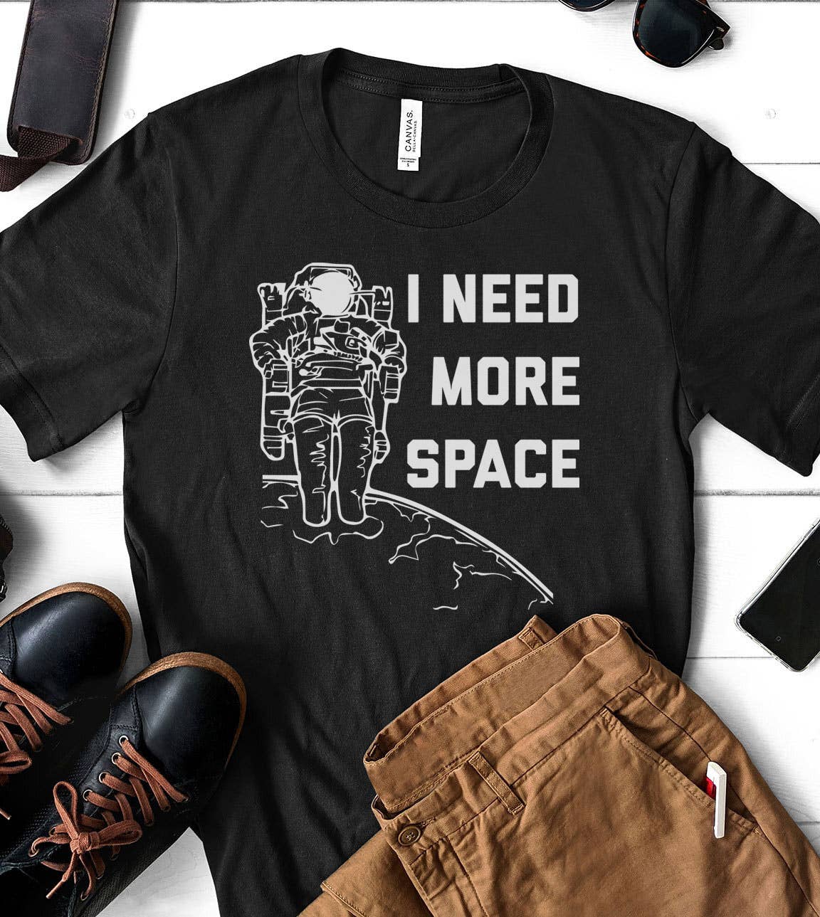 I Need More Space - Fun Sassy Puns Space Gift T-Shirt Hoodie, Sweatshirt | PodTeesHub.com