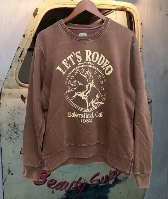 Lets Rodeo Cali Acid Wash Crew Neck Sweatshirt T-Shirts, Hoodie | PodTeesHub.com